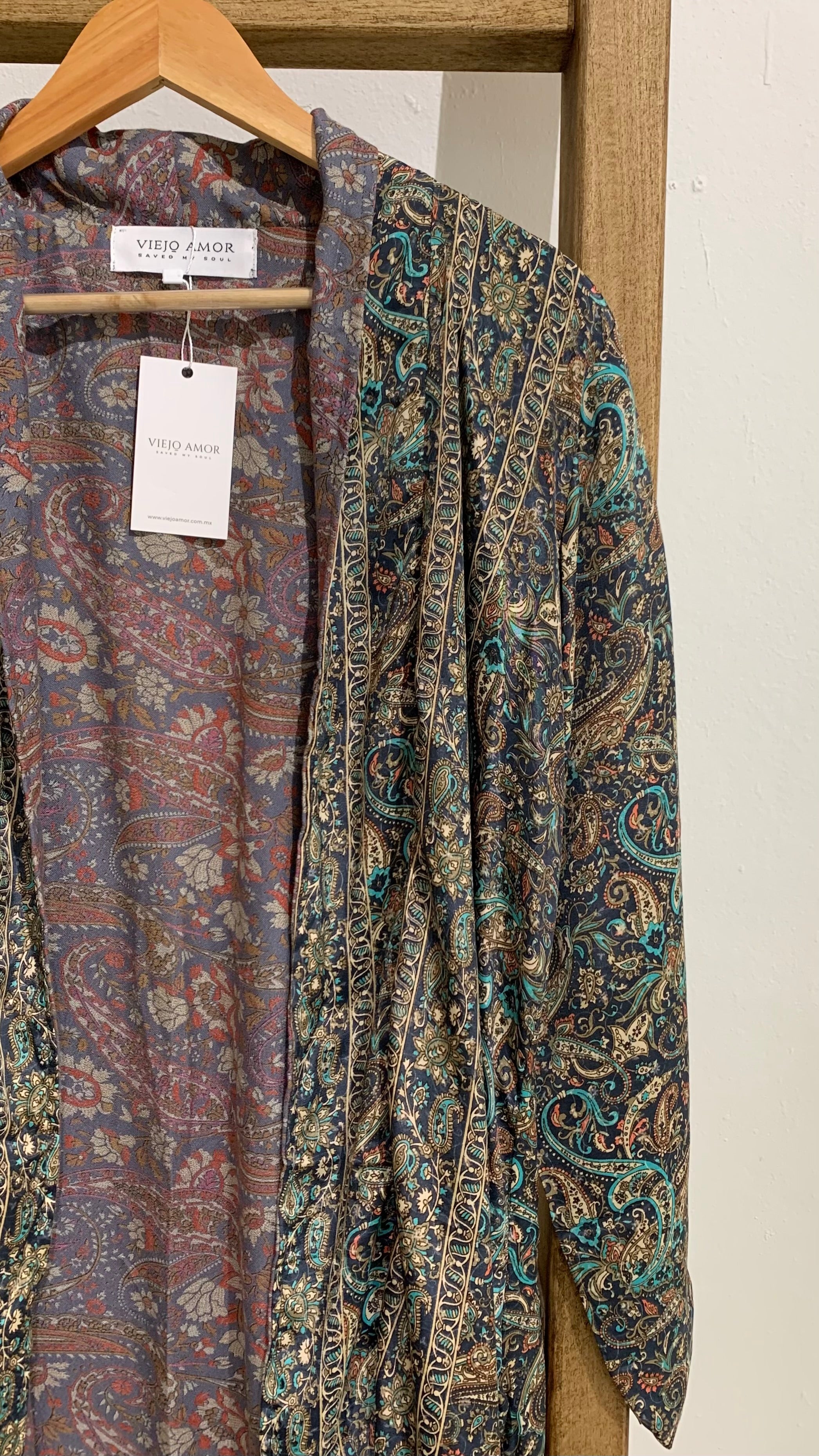 Kimono doble print playa