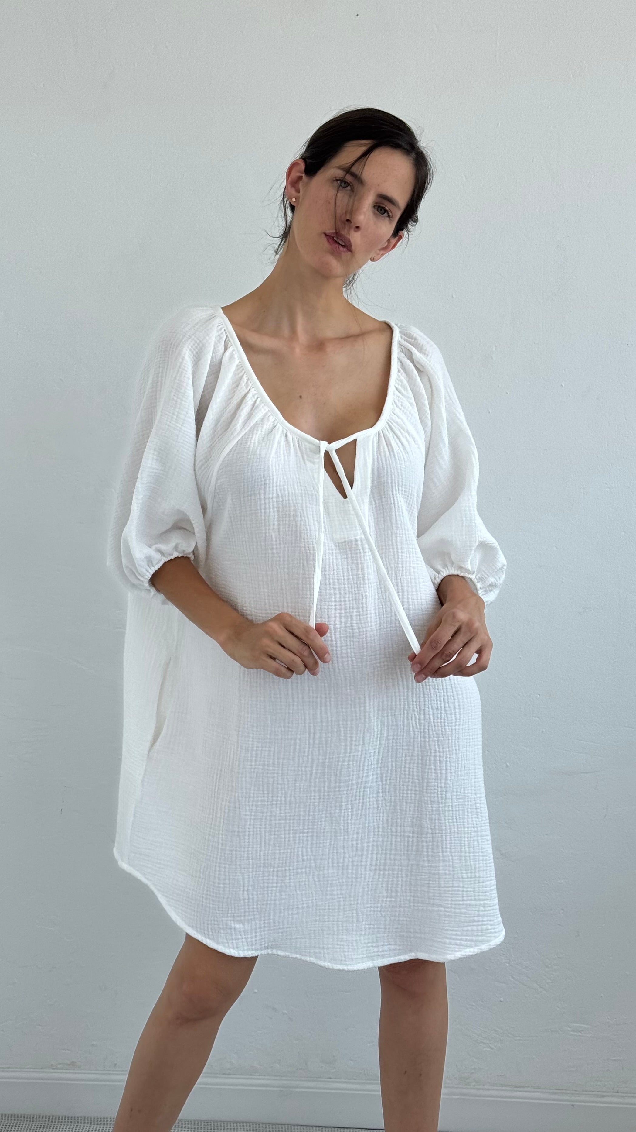 Vestido Galena Cotton Blanco