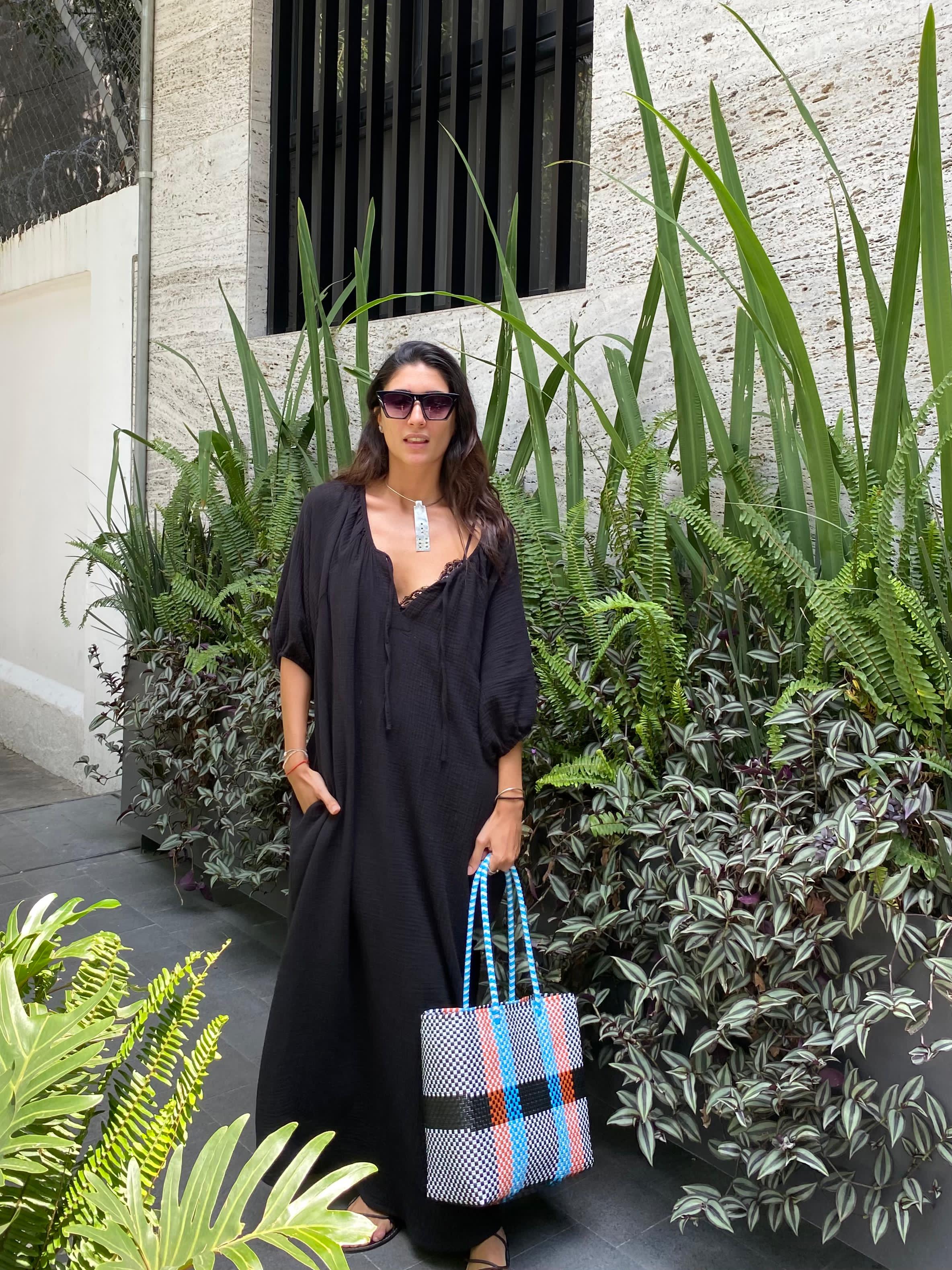 Maxi Vestido Galena Cotton Black