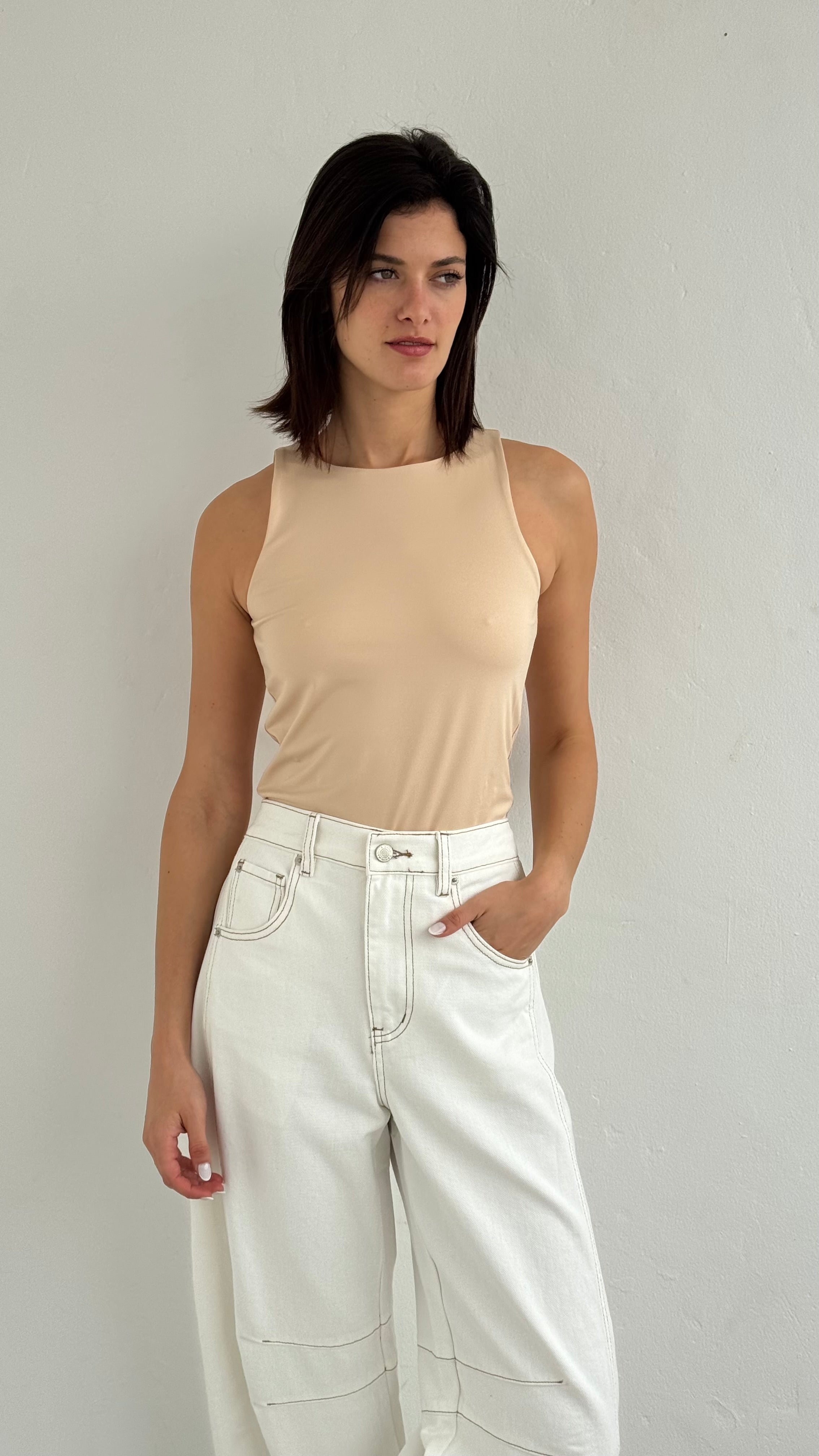 Bodysuit tank nude