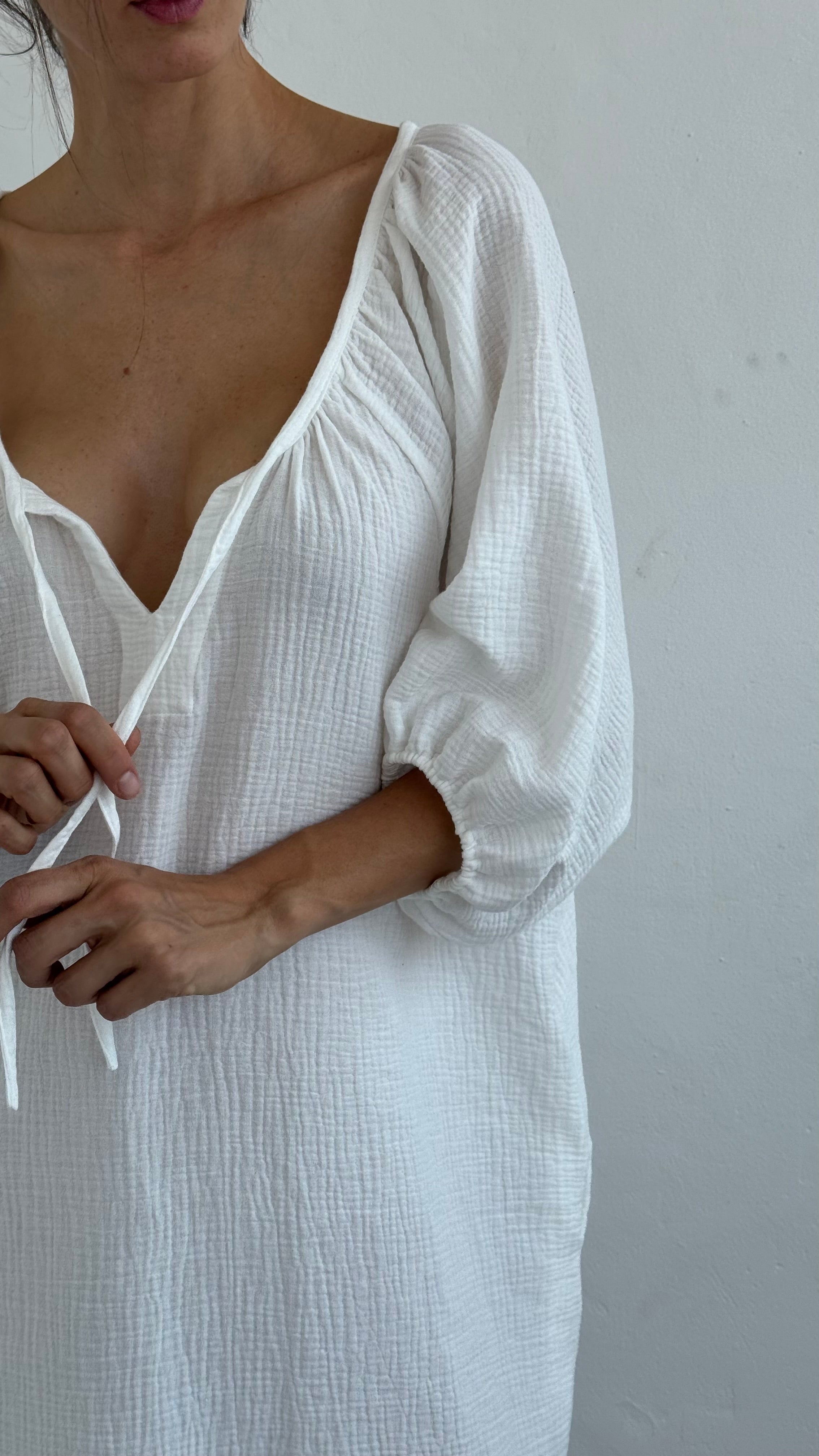 Vestido Galena Cotton Blanco