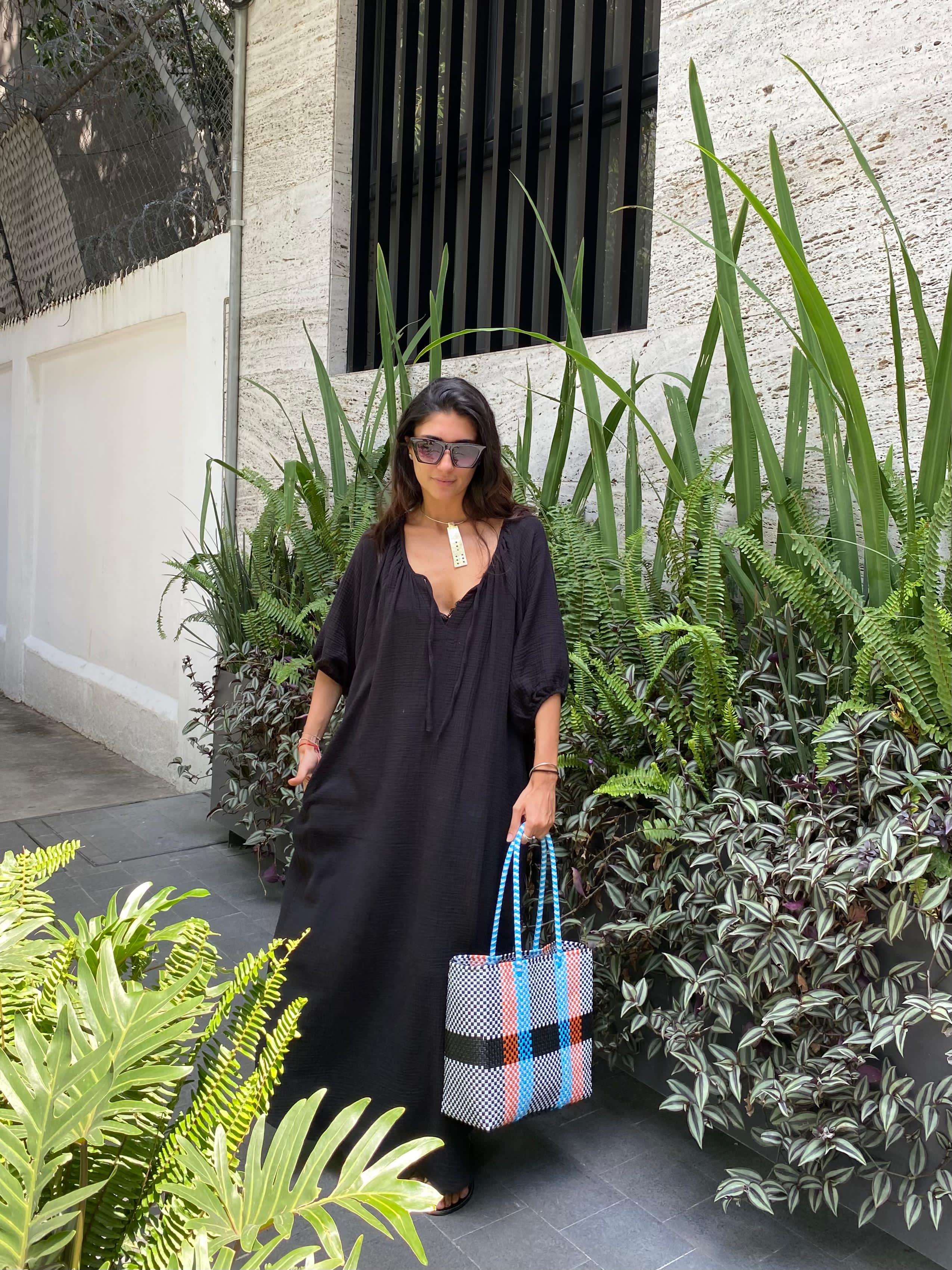 Maxi Vestido Galena Cotton Black