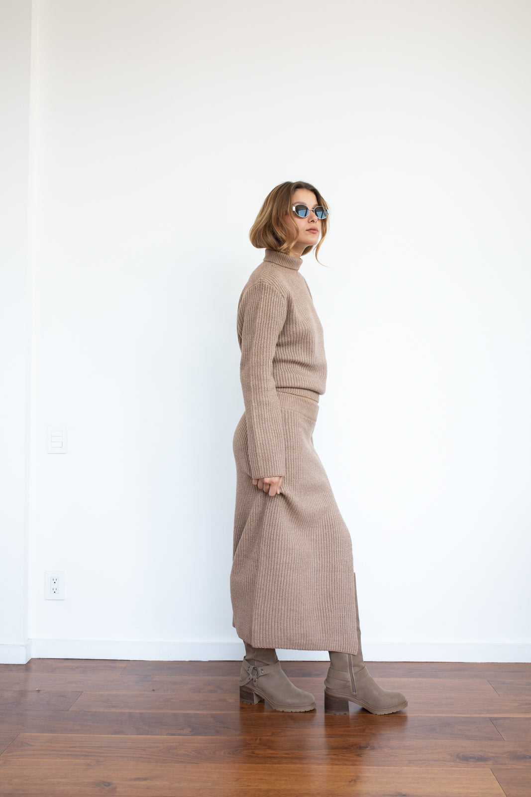 Maxi falda Joan caramel