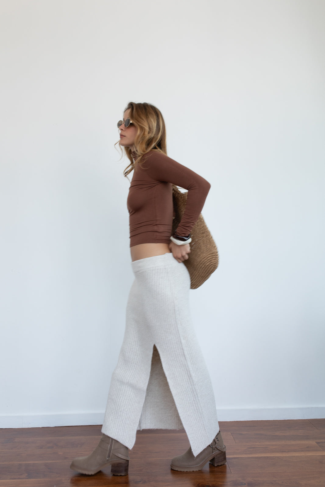 Maxi falda Joan cream