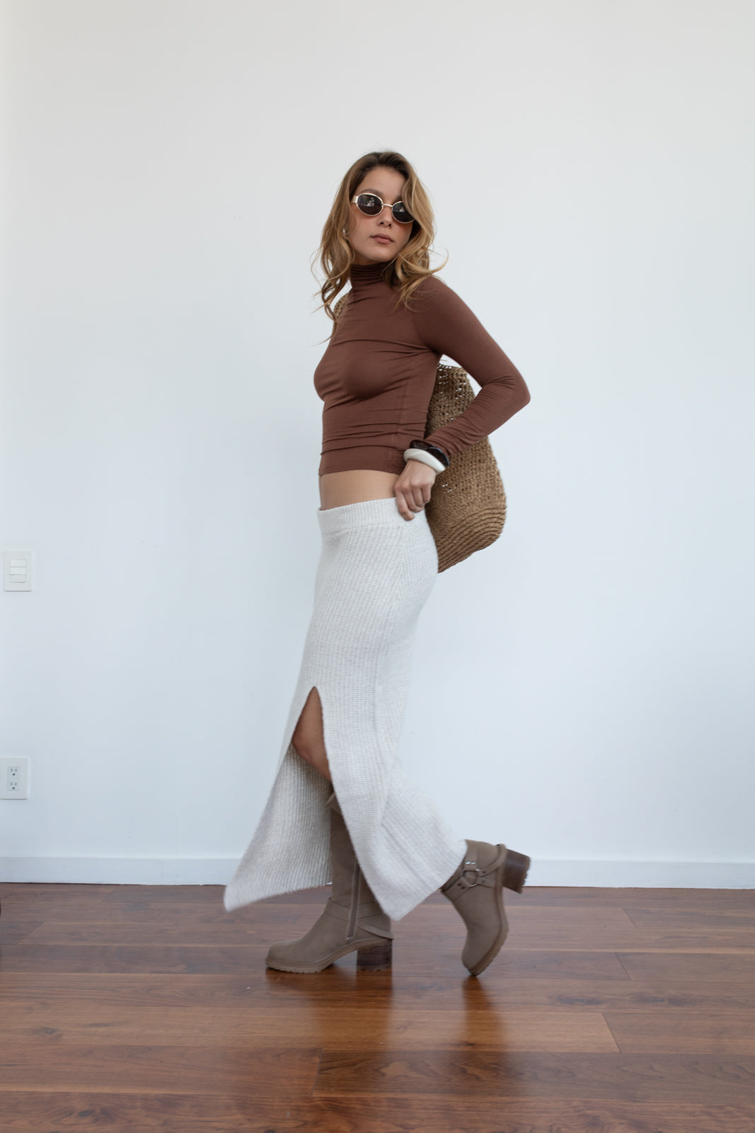 Maxi falda Joan cream