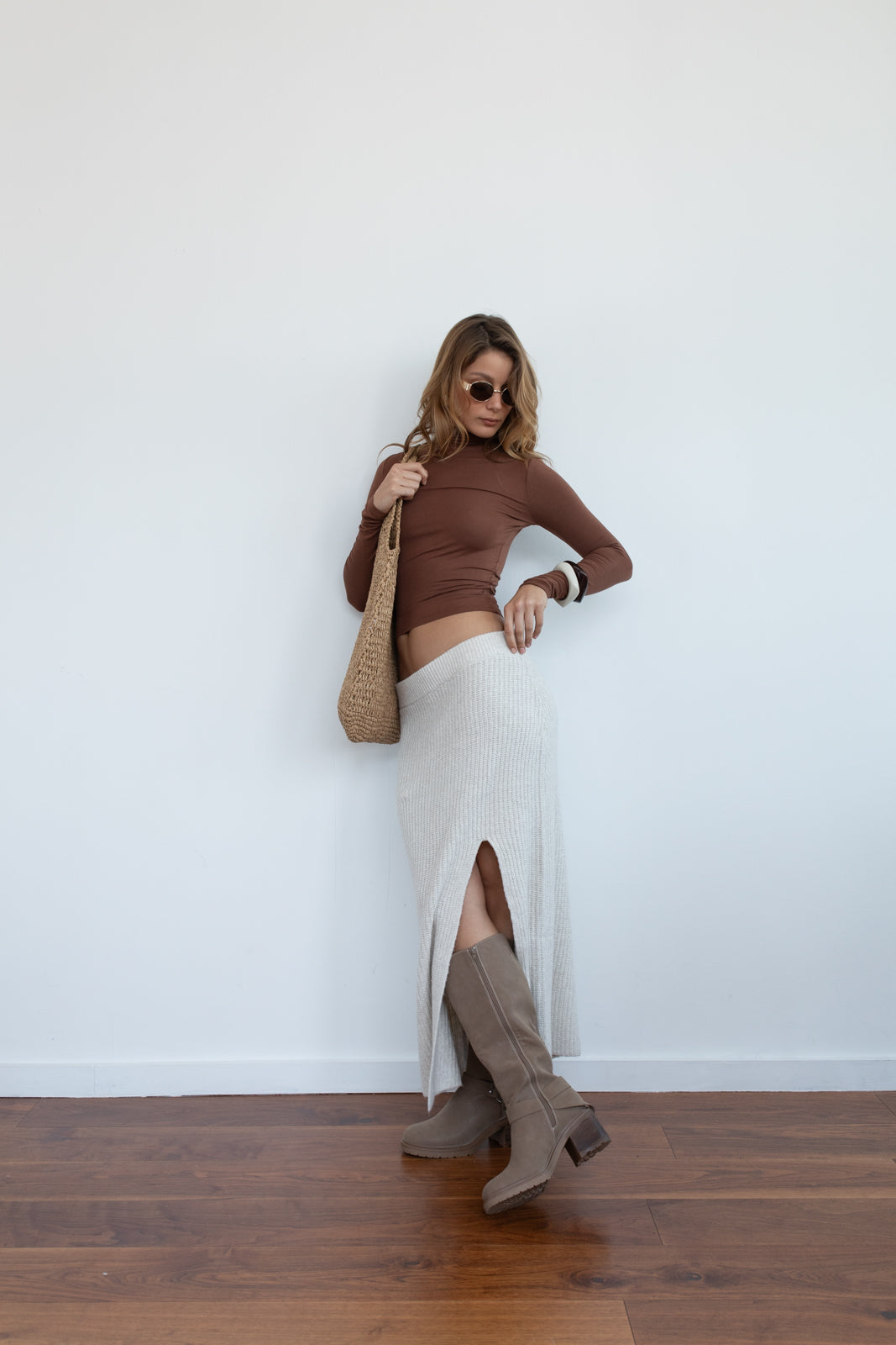 Maxi falda Joan cream