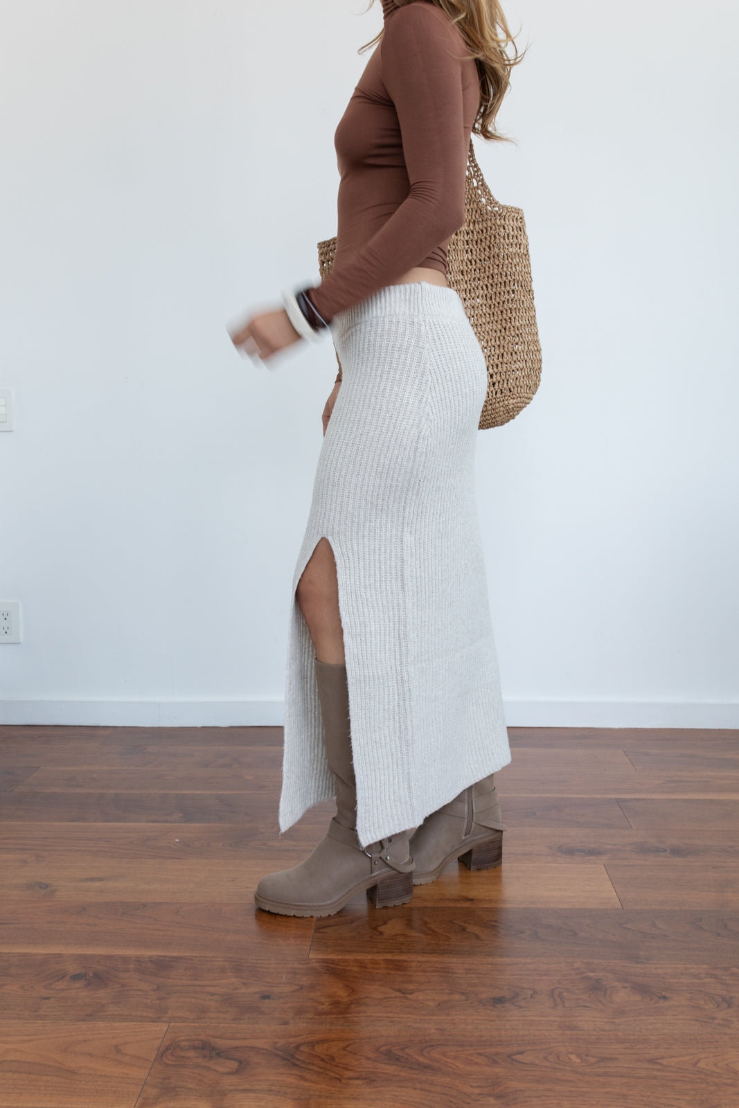 Maxi falda Joan cream