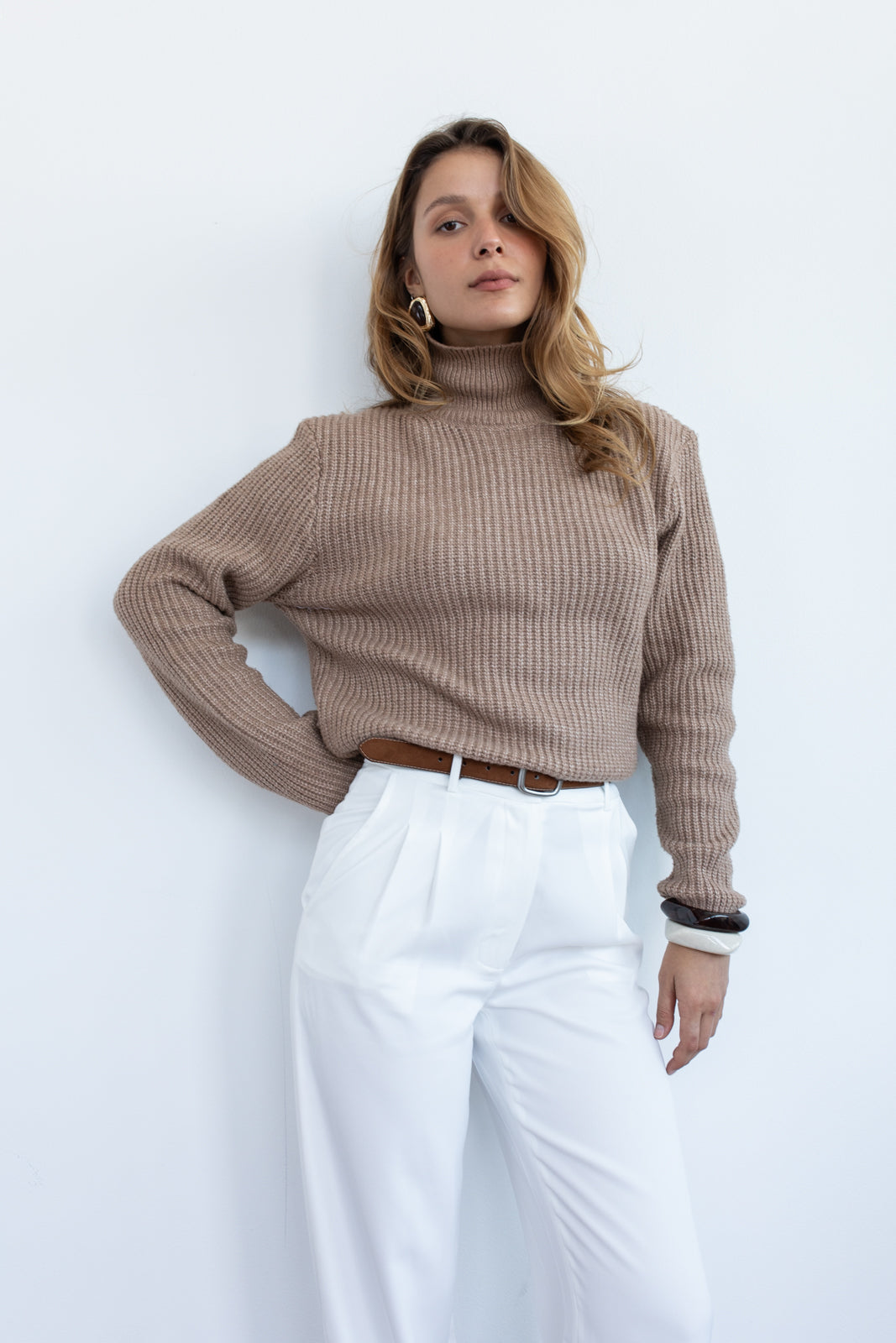 Pantalón pliegue white