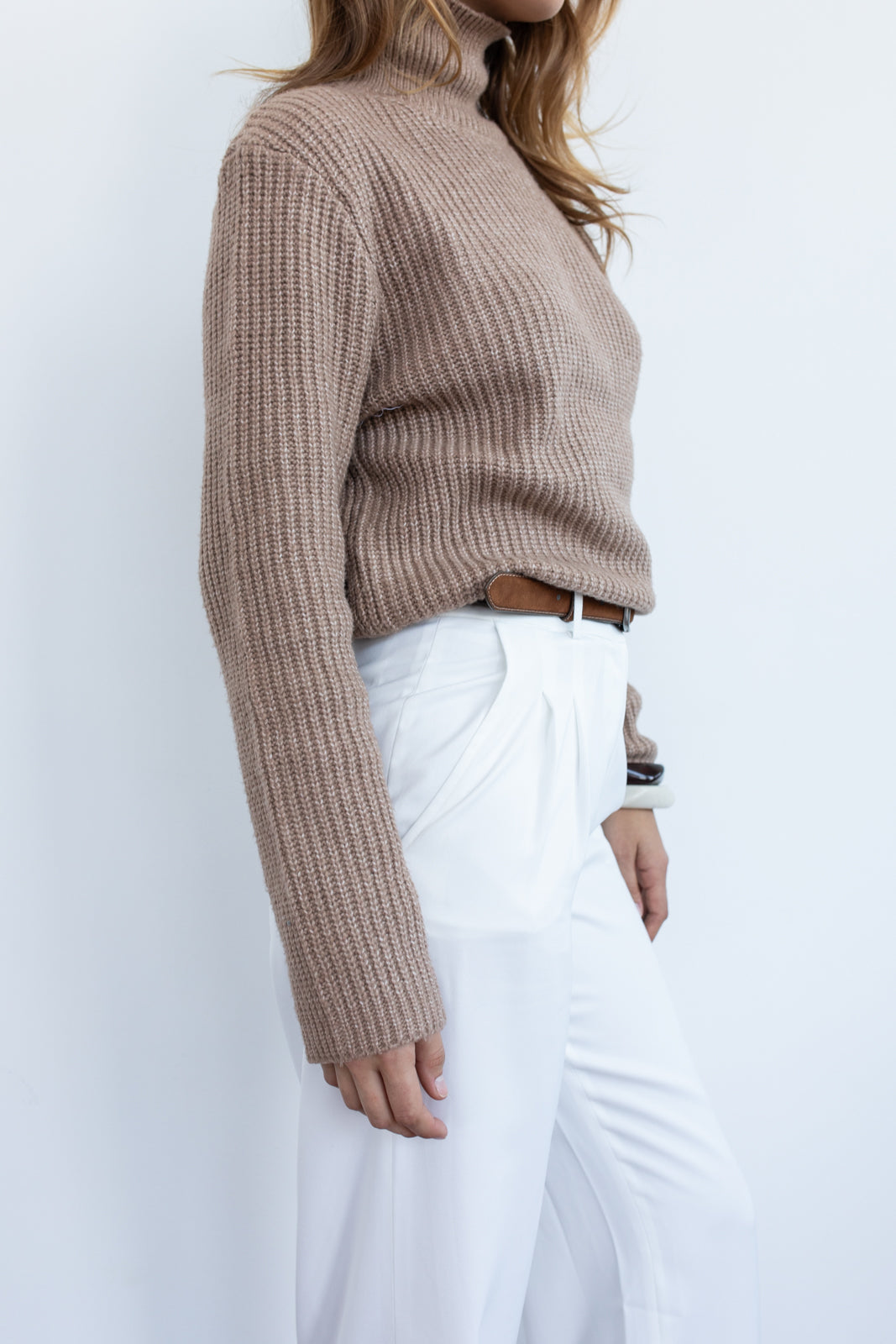 Pantalón pliegue white