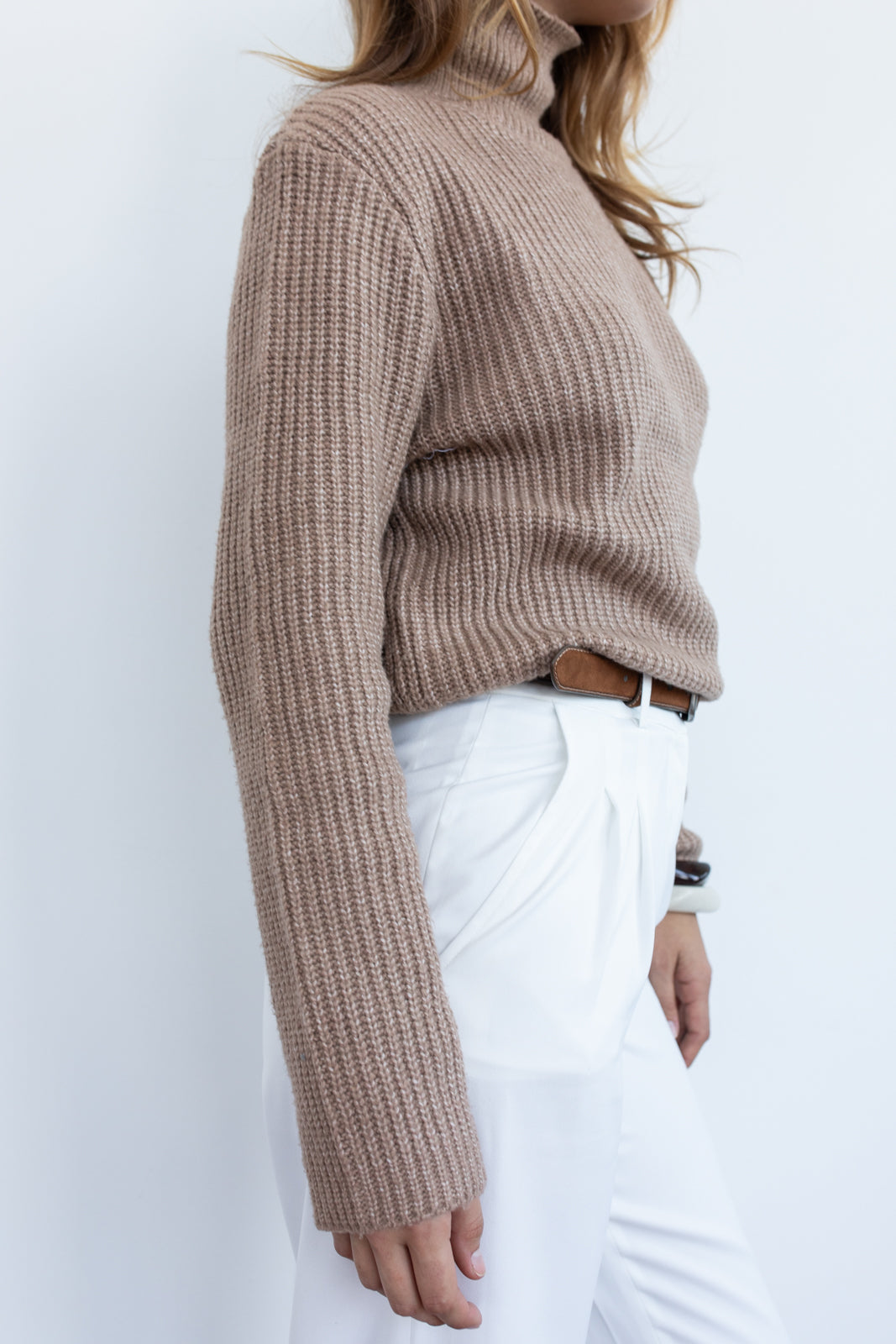 Pantalón pliegue white