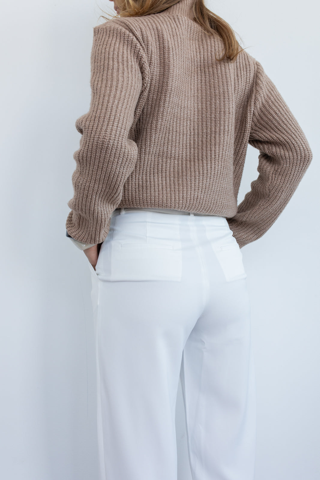 Pantalón pliegue white