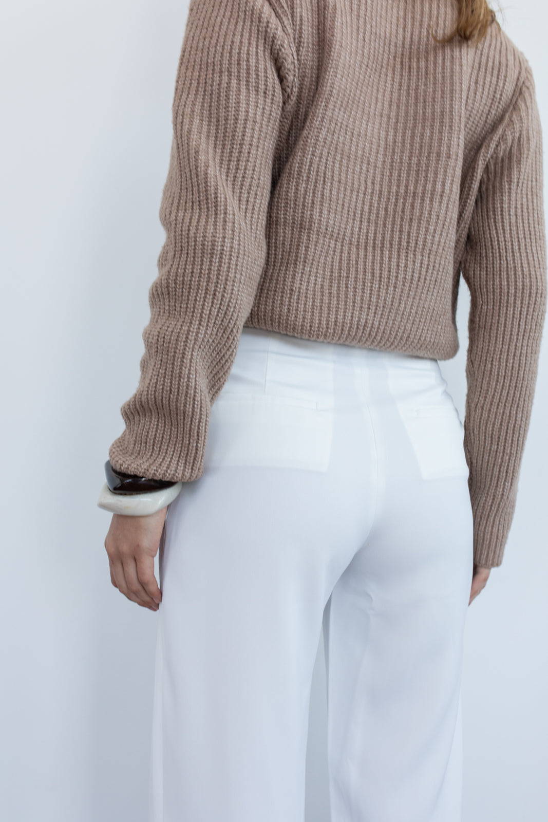 Pantalón pliegue white