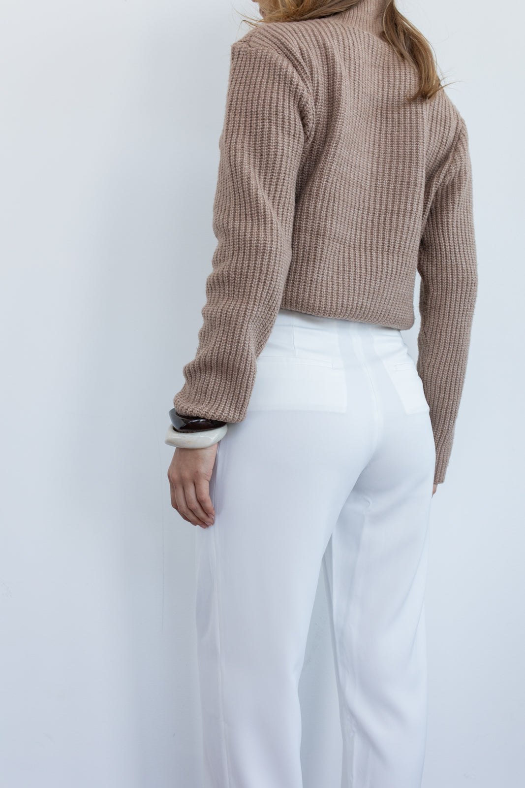 Pantalón pliegue white