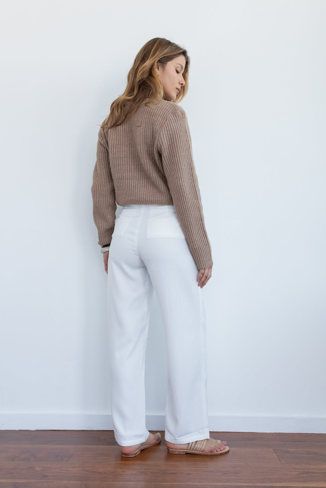 Pantalón pliegue white