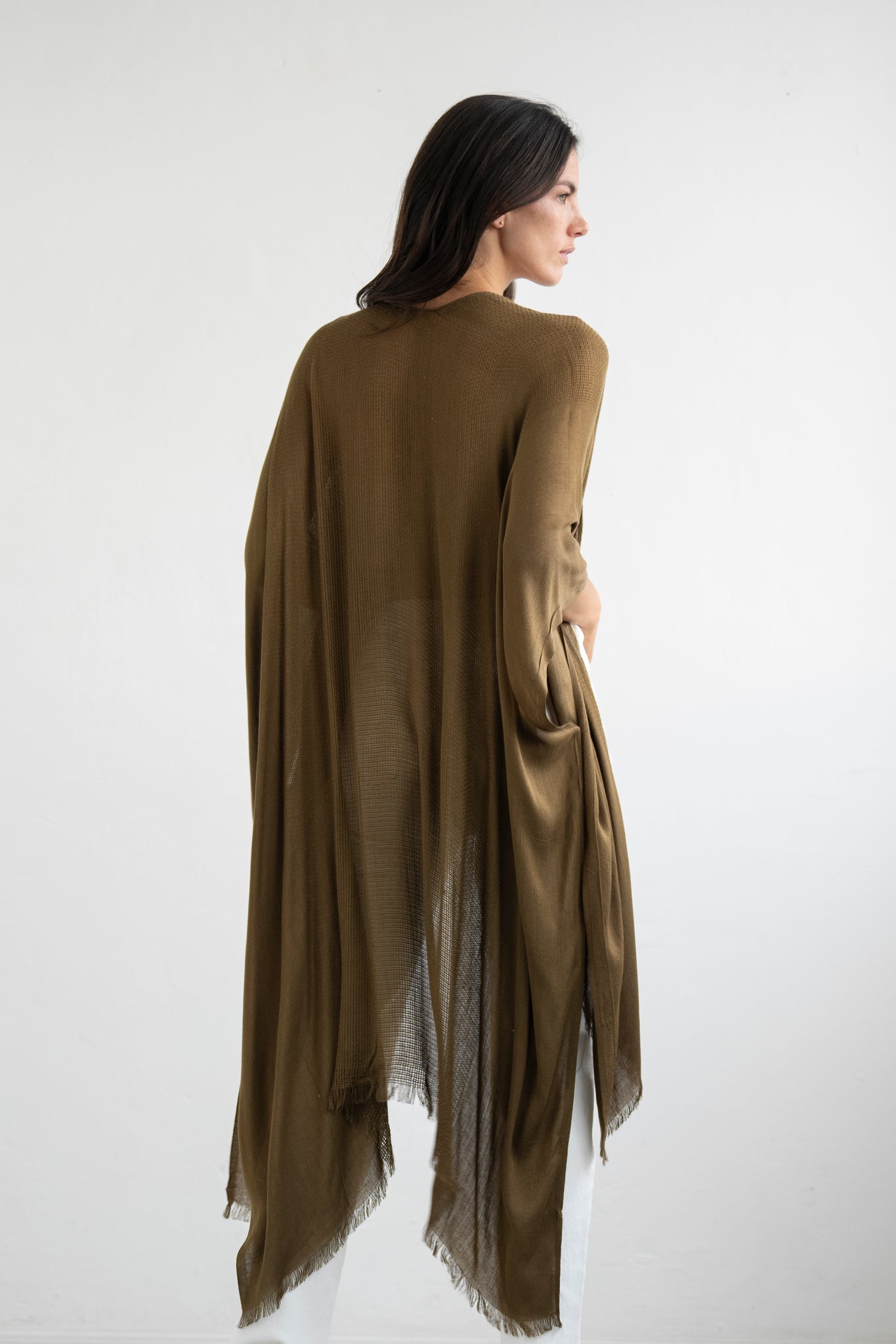 Kimono Olivo Trim
