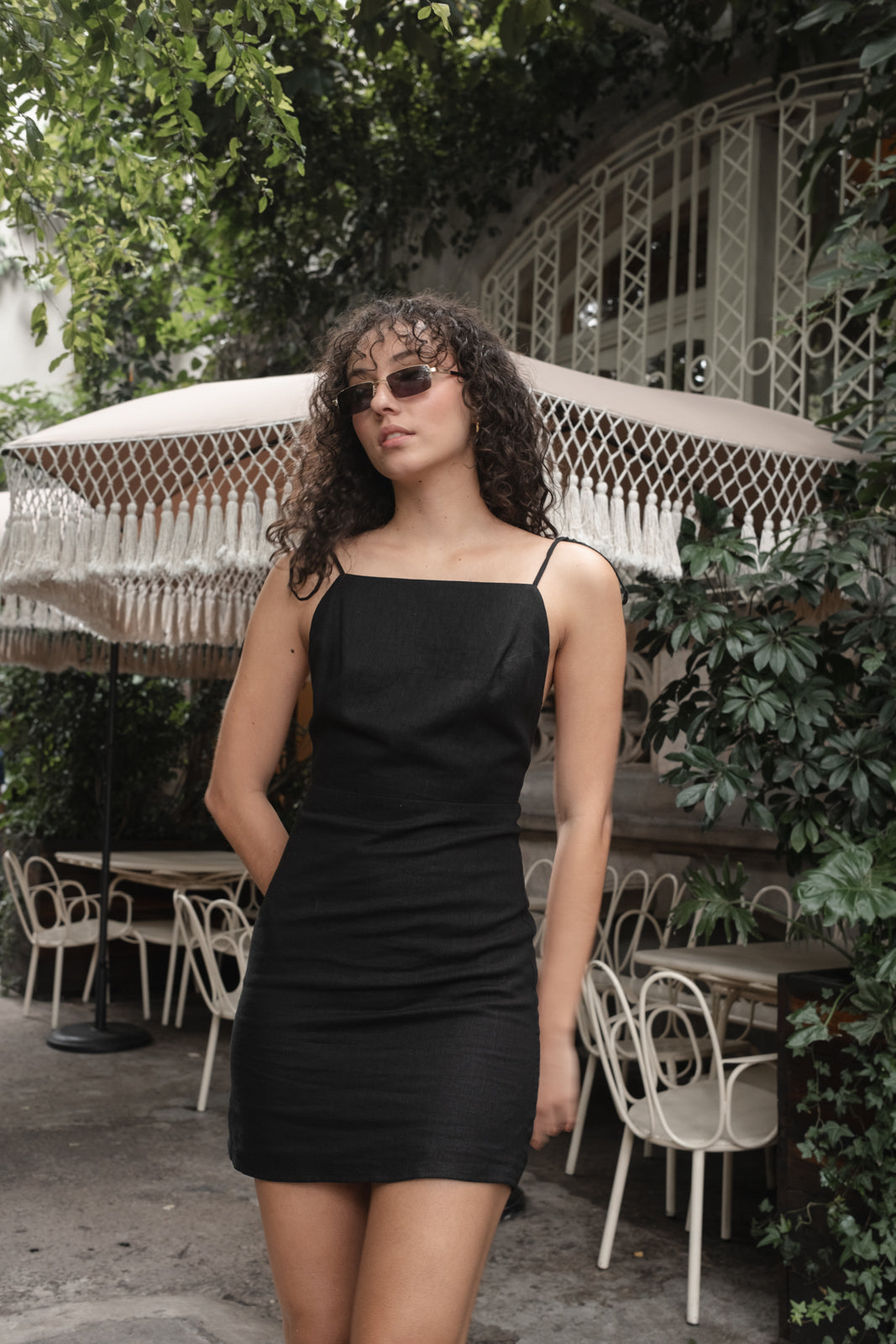 Vestido Mini Lino Black