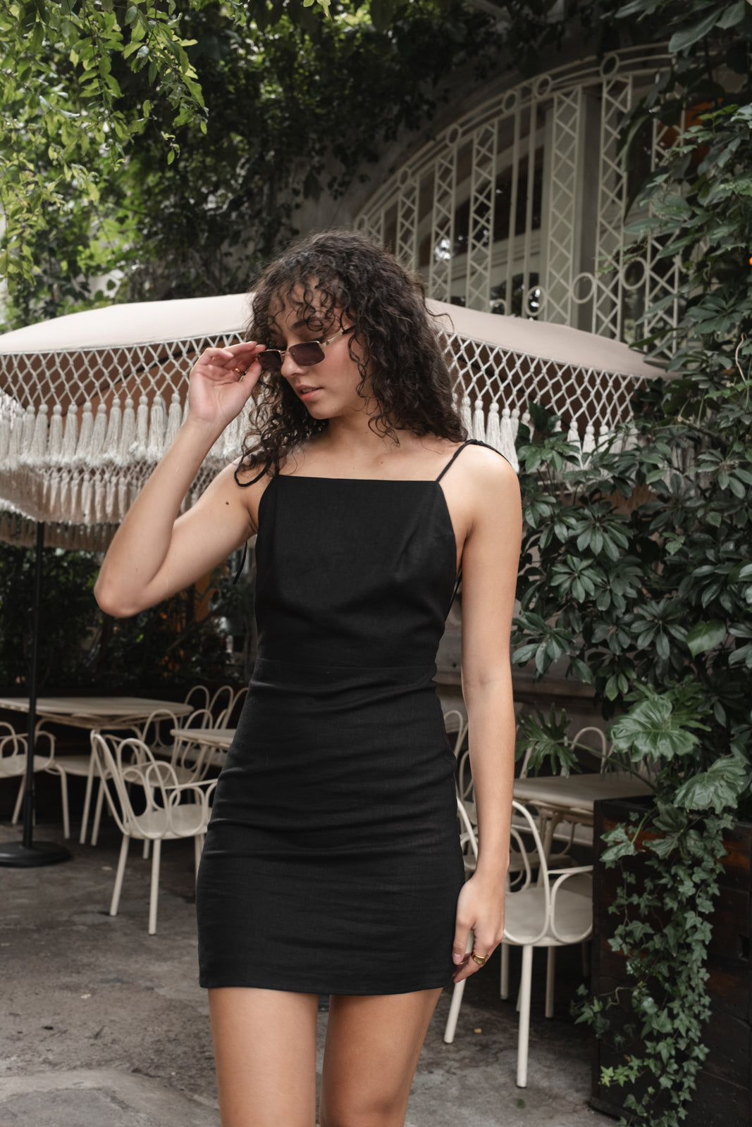 Vestido Mini Lino Black