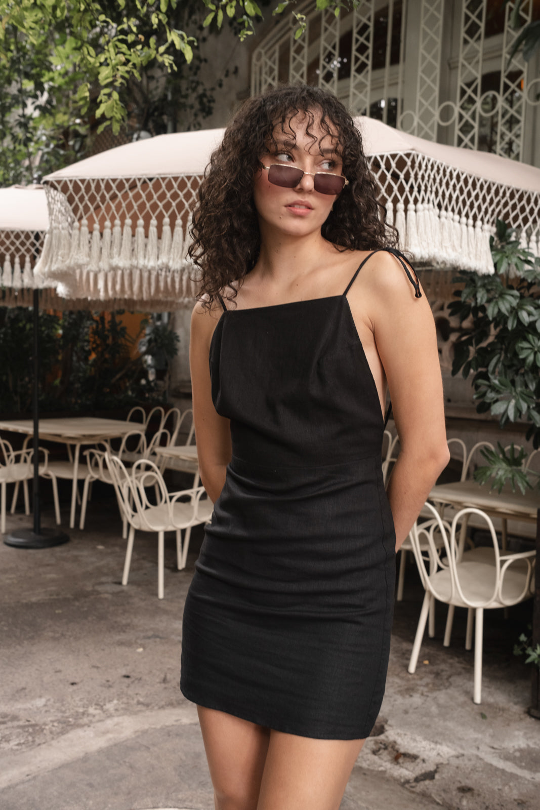Vestido Mini Lino Black