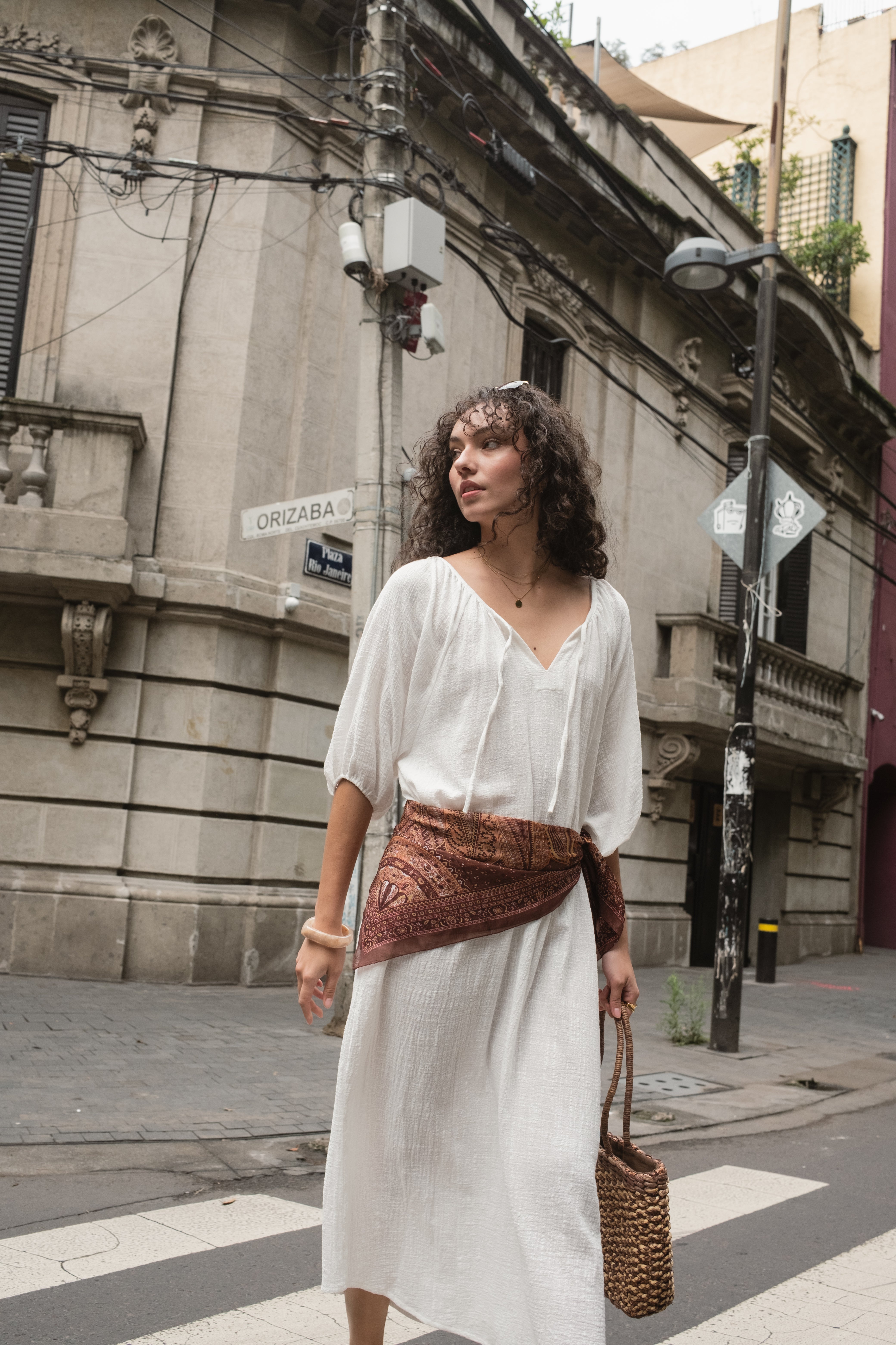 Maxi Vestido Galena Cotton White