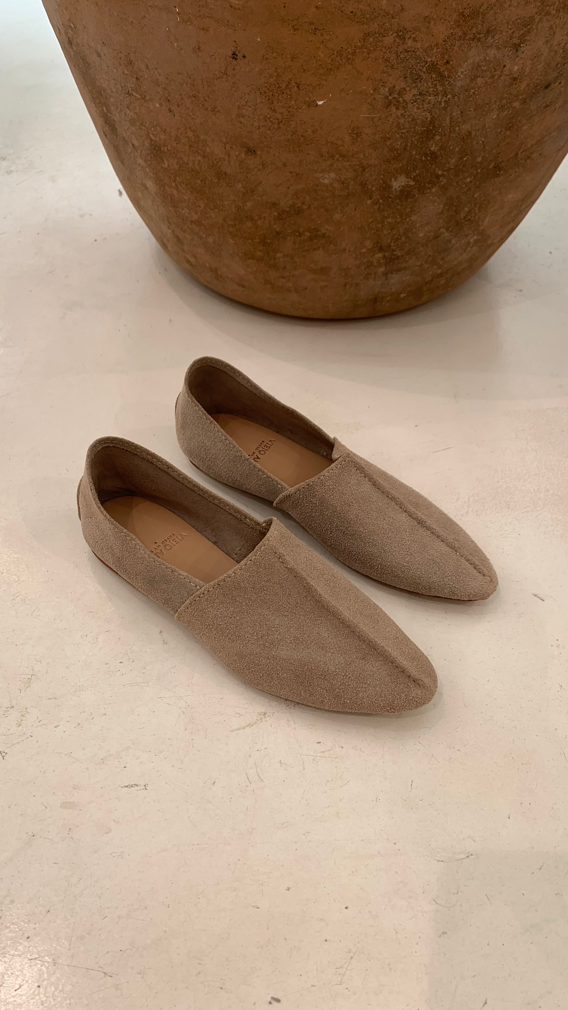 Mules Gamuza Natural