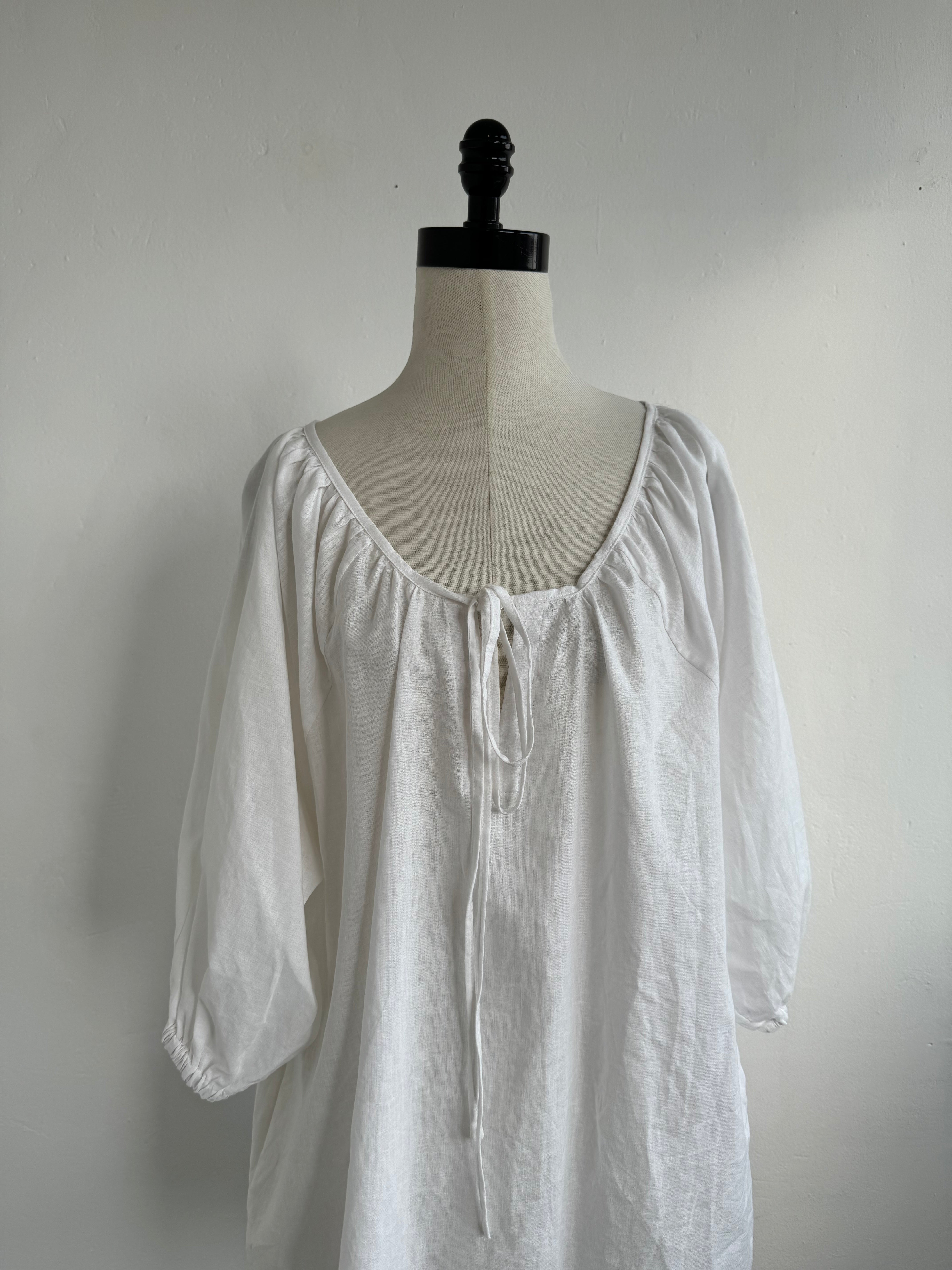 Vestido Galena Blanco Lino