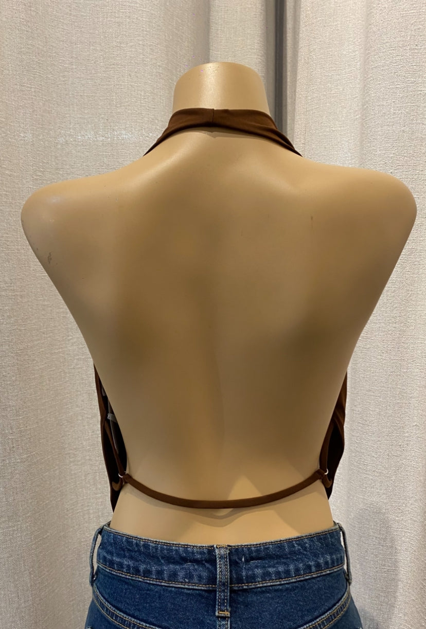 Top Jazmín Dark Brown