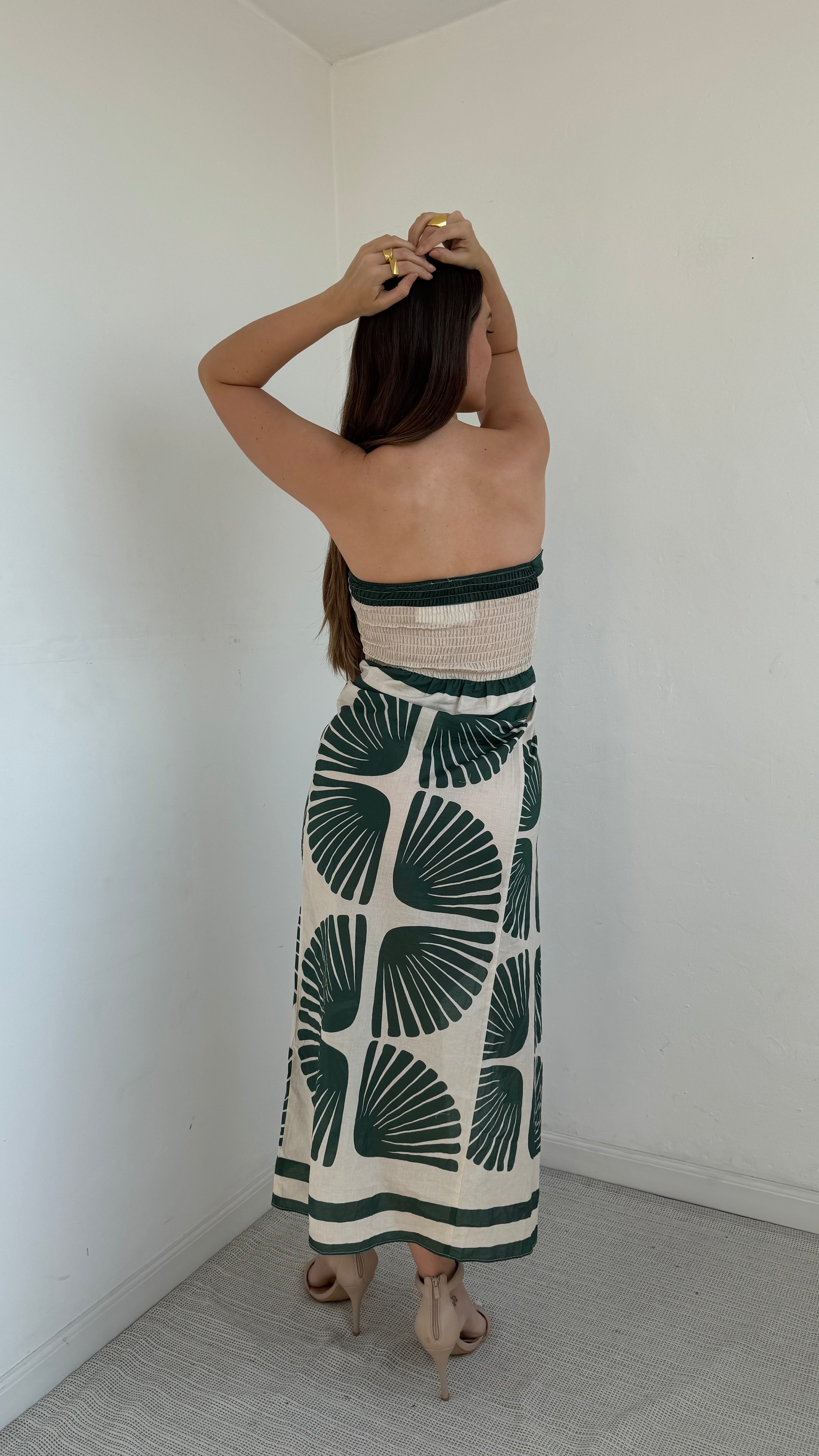 Vestido Emiliana Ivory green playa