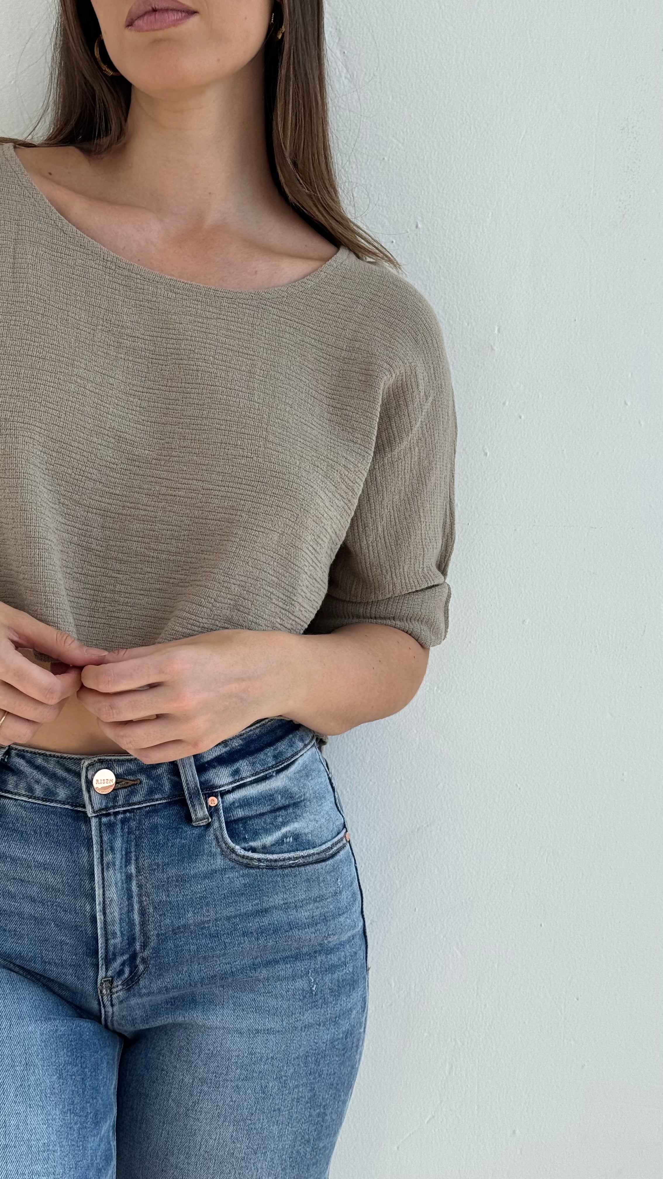 Top Algodón Taupe