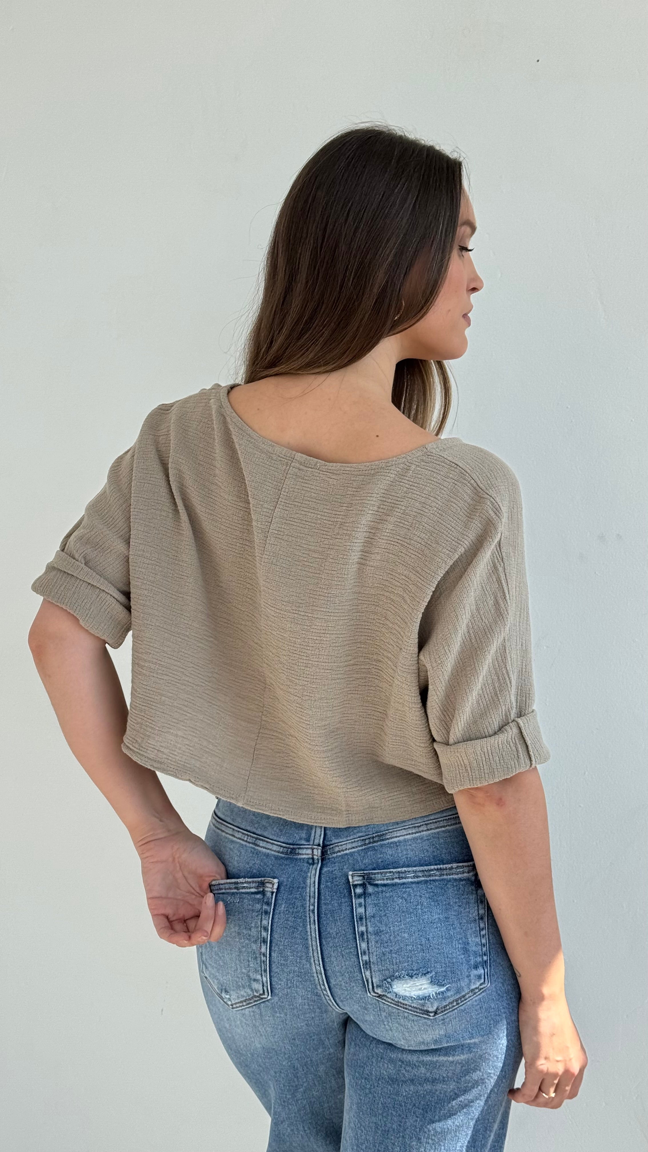 Top Algodón Taupe