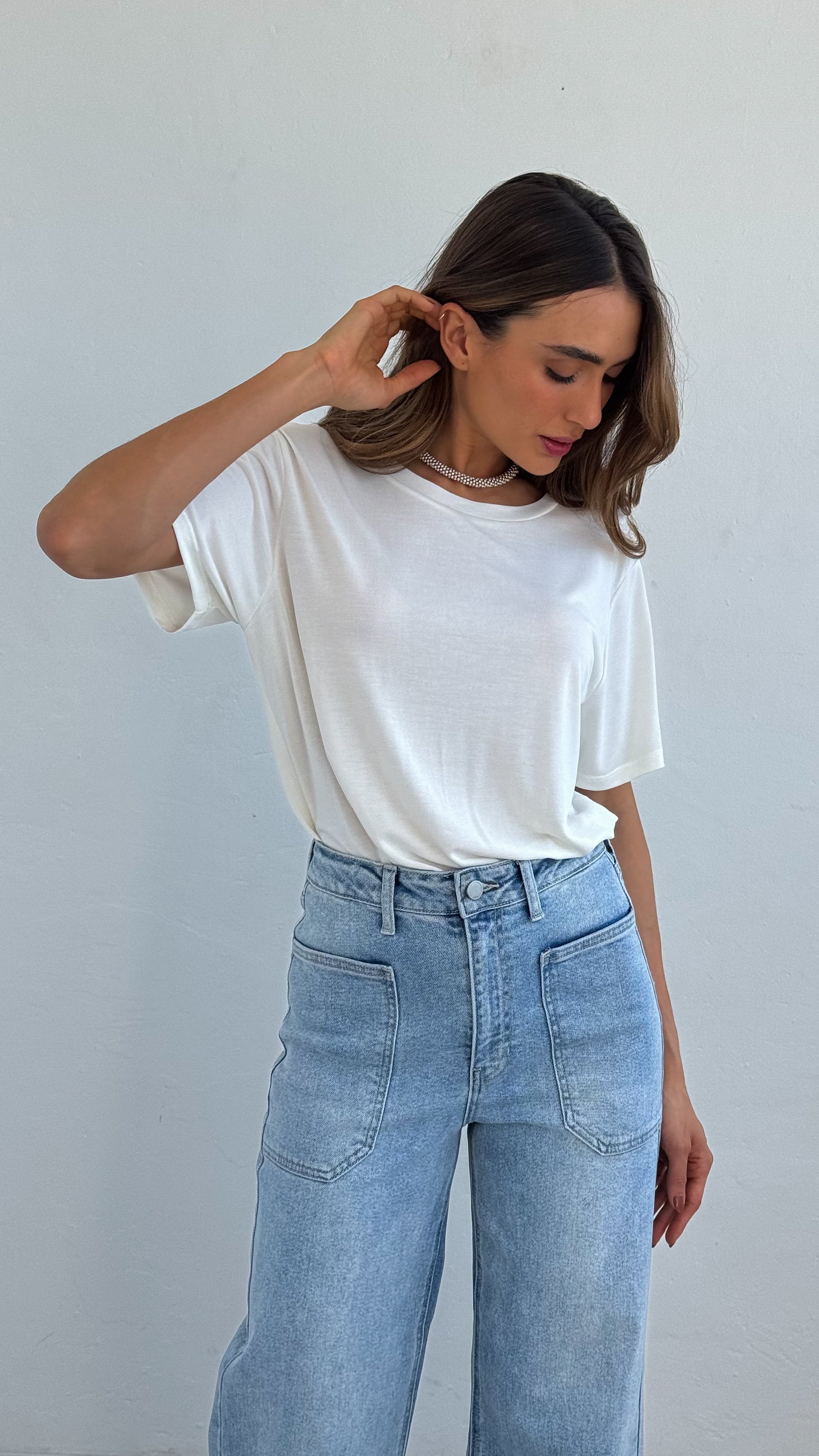 Camiseta lisa cream