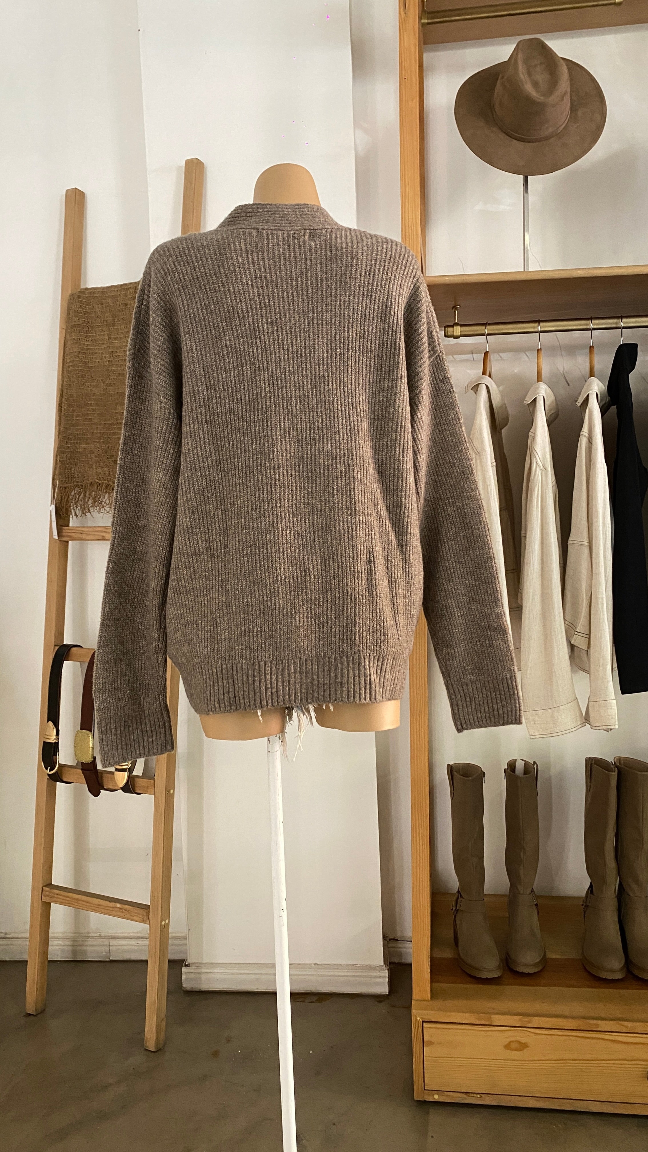 Cardigan dark taupe