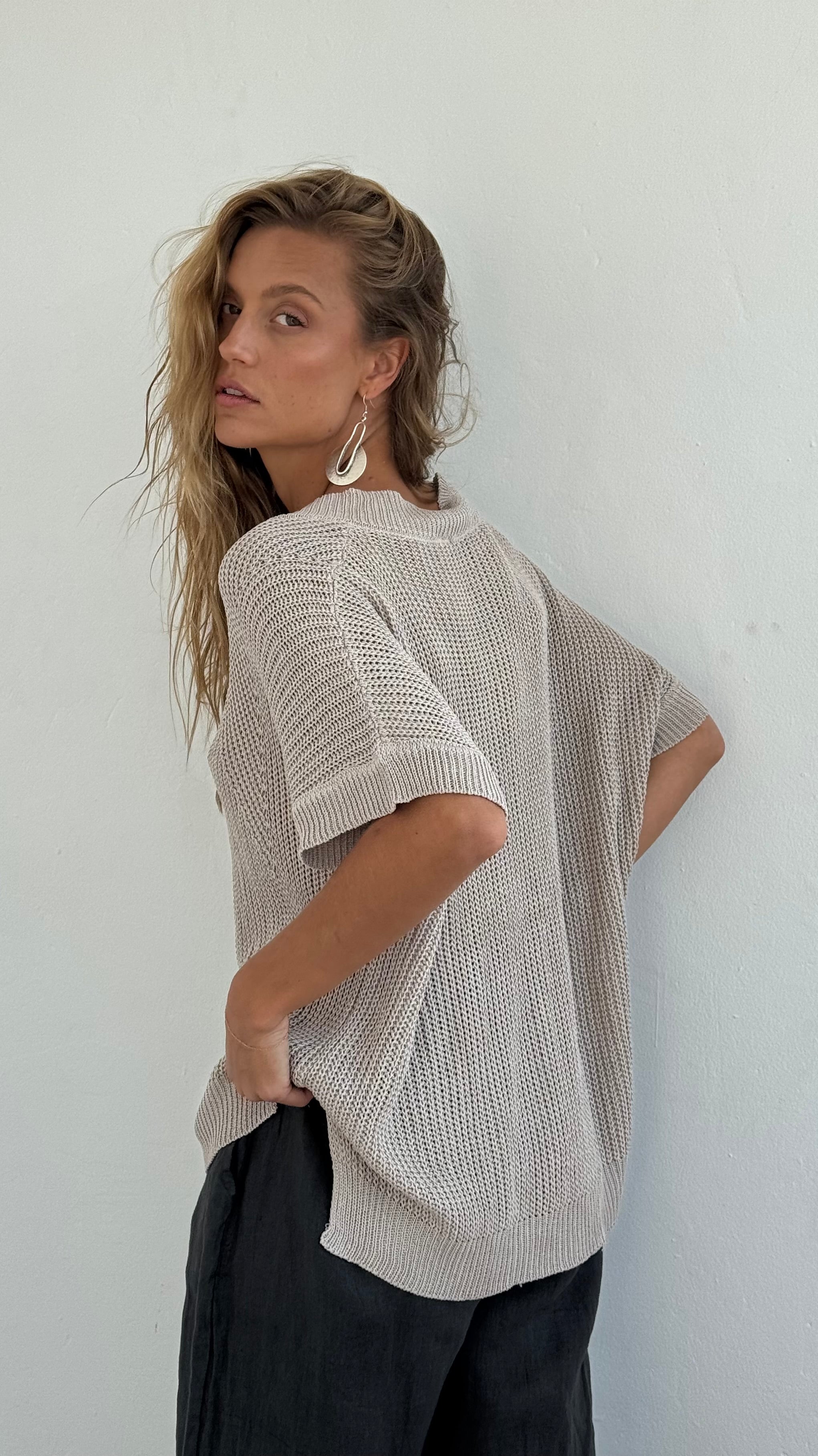 Jersey punto beige