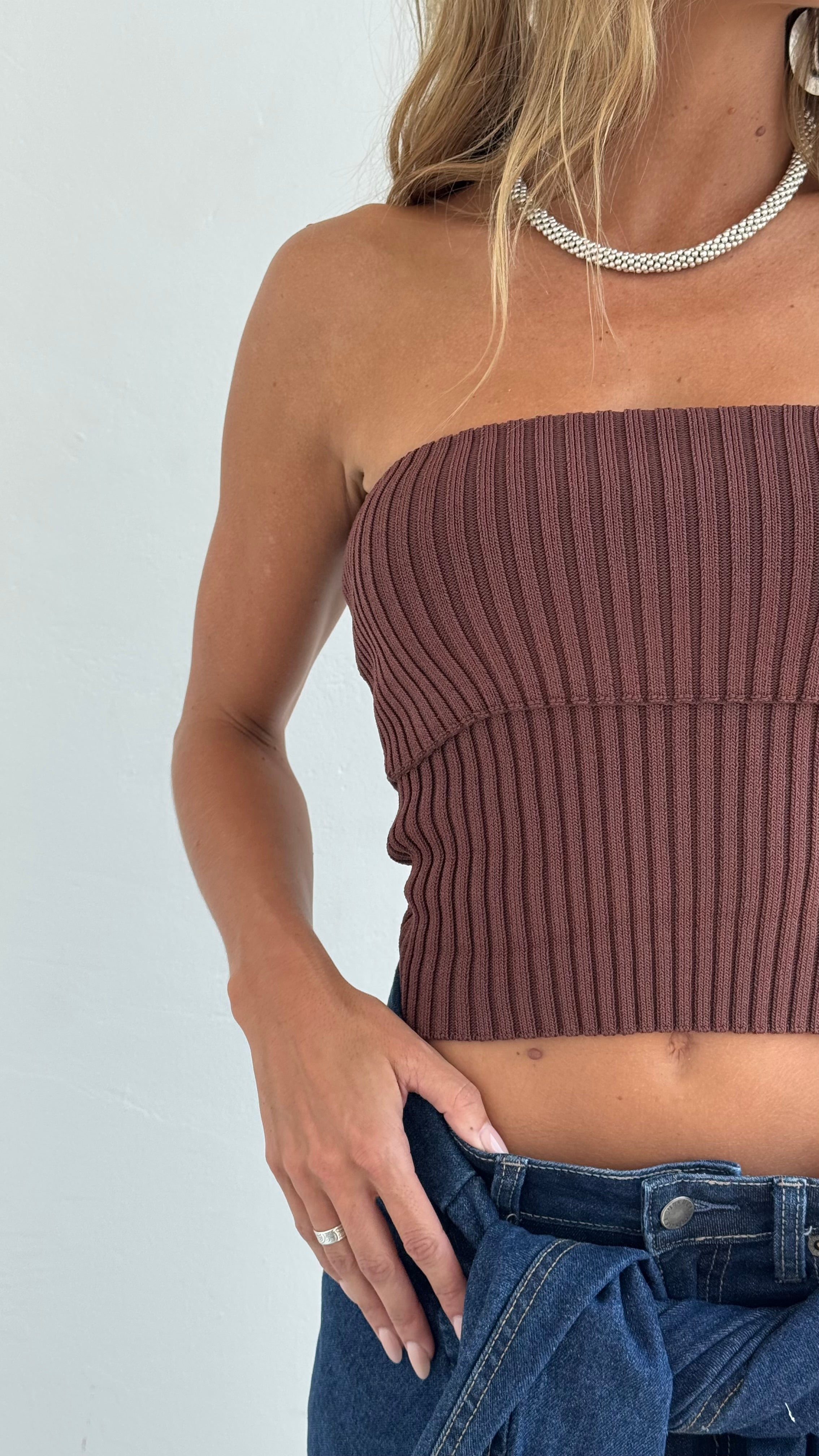 Strapless punto chocolate