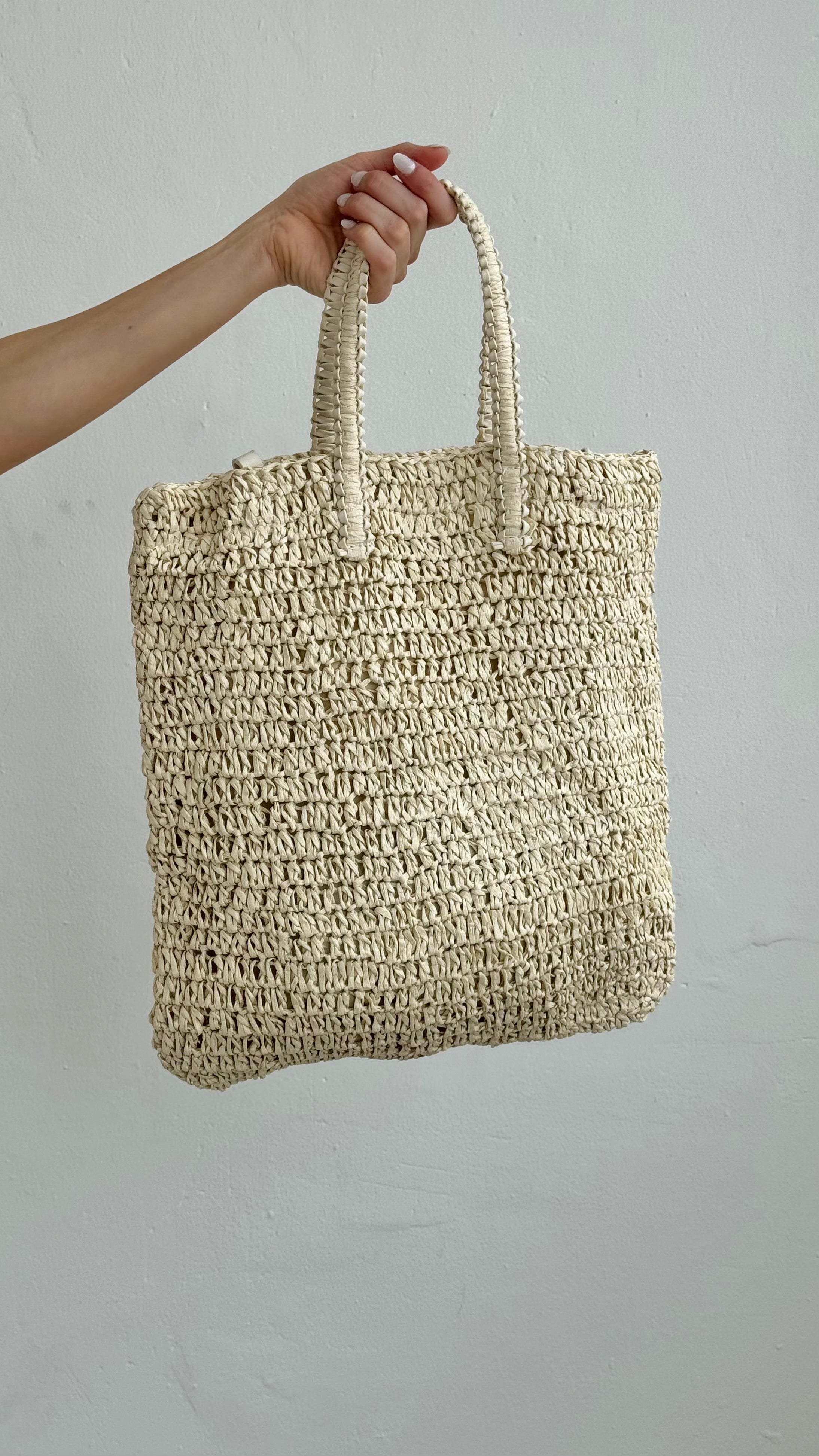 Bolso paja beige