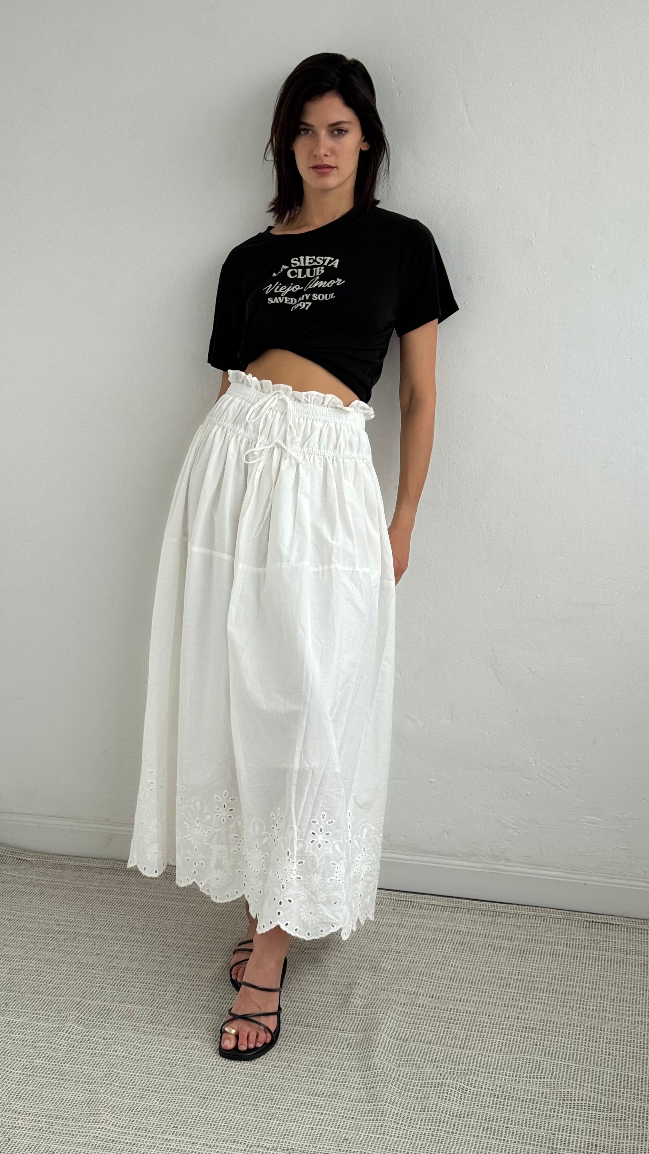 Falda Ariana White playa