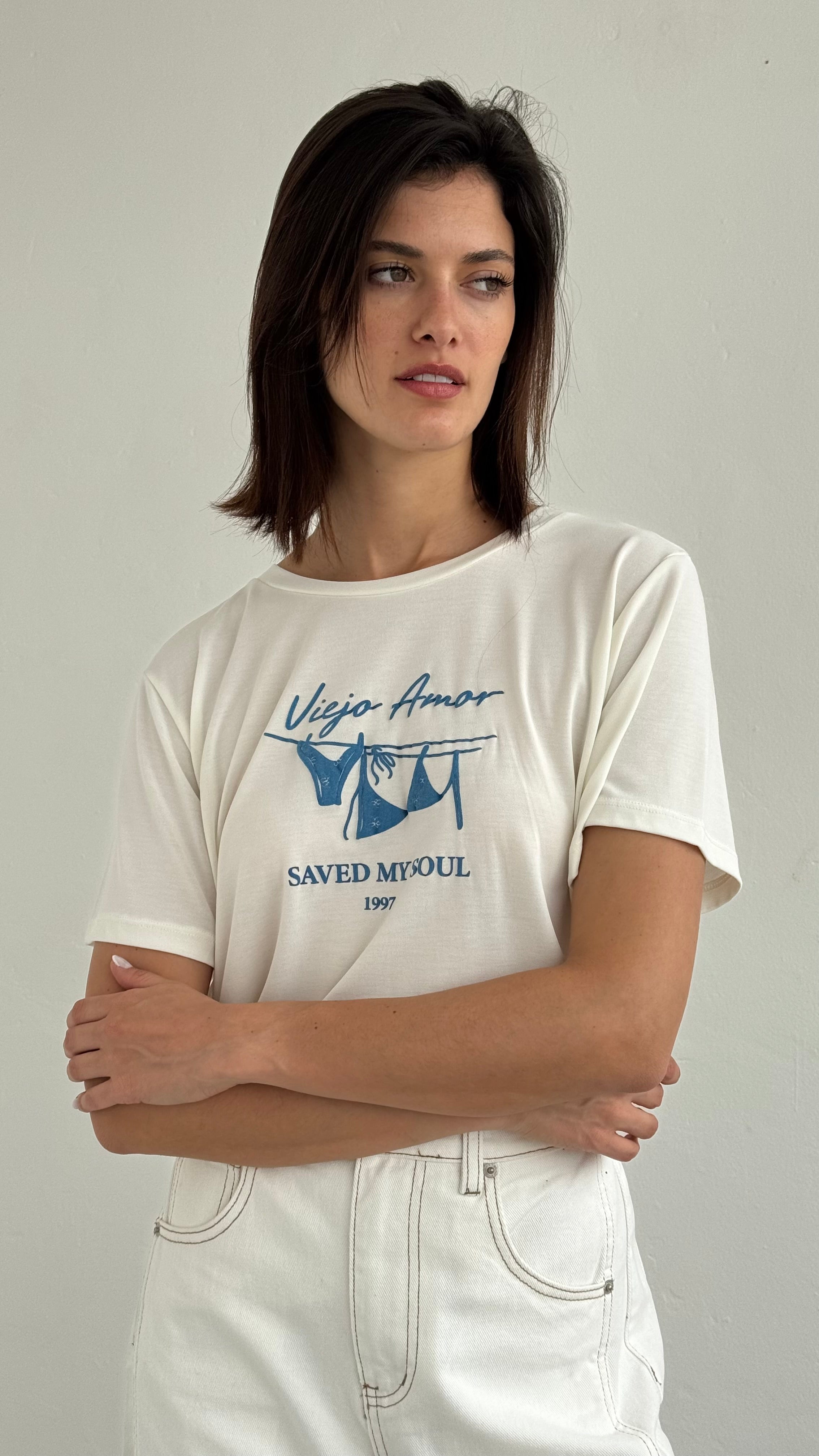 Camiseta print whipe cream playa