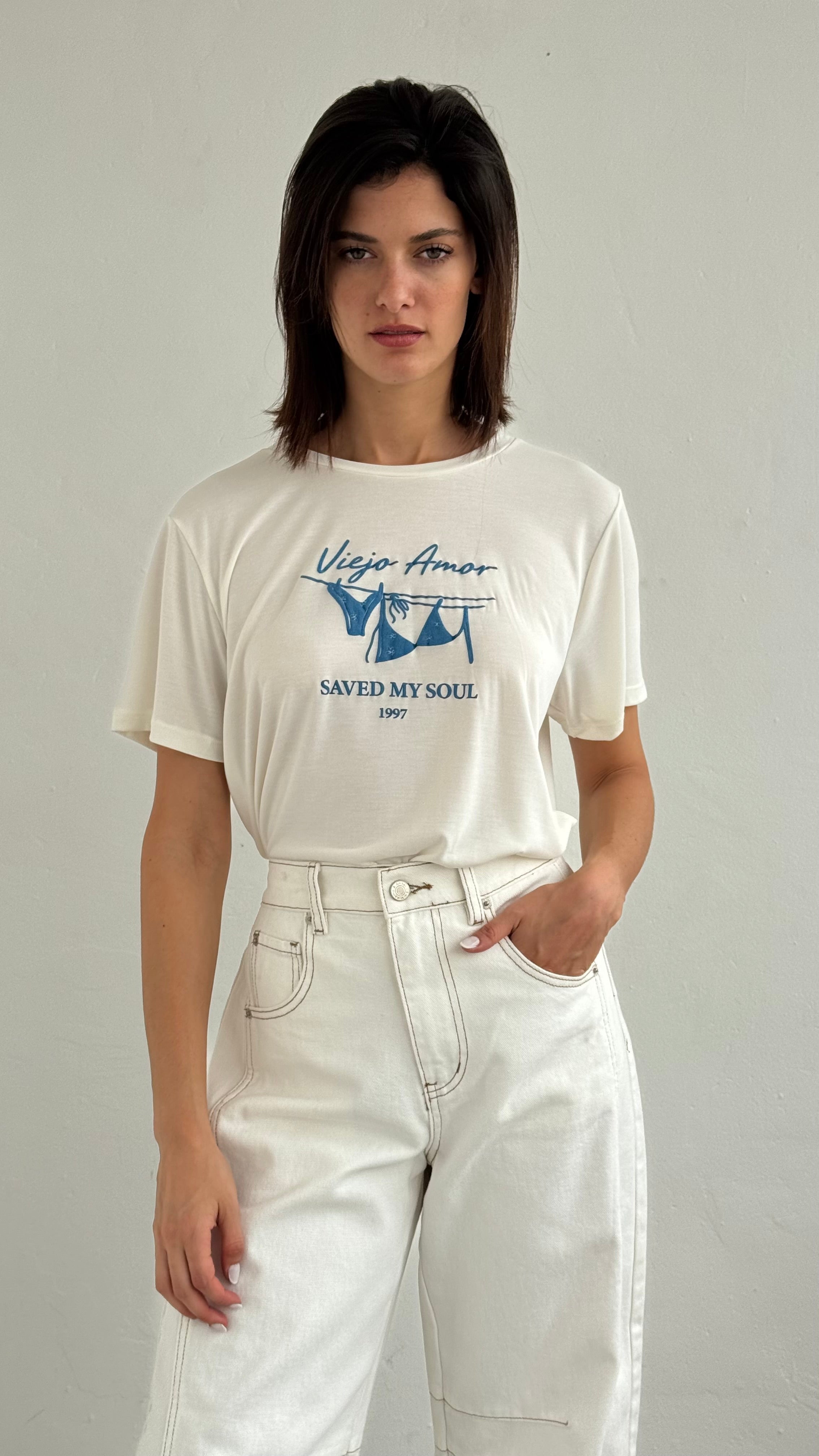 Camiseta print whipe cream playa