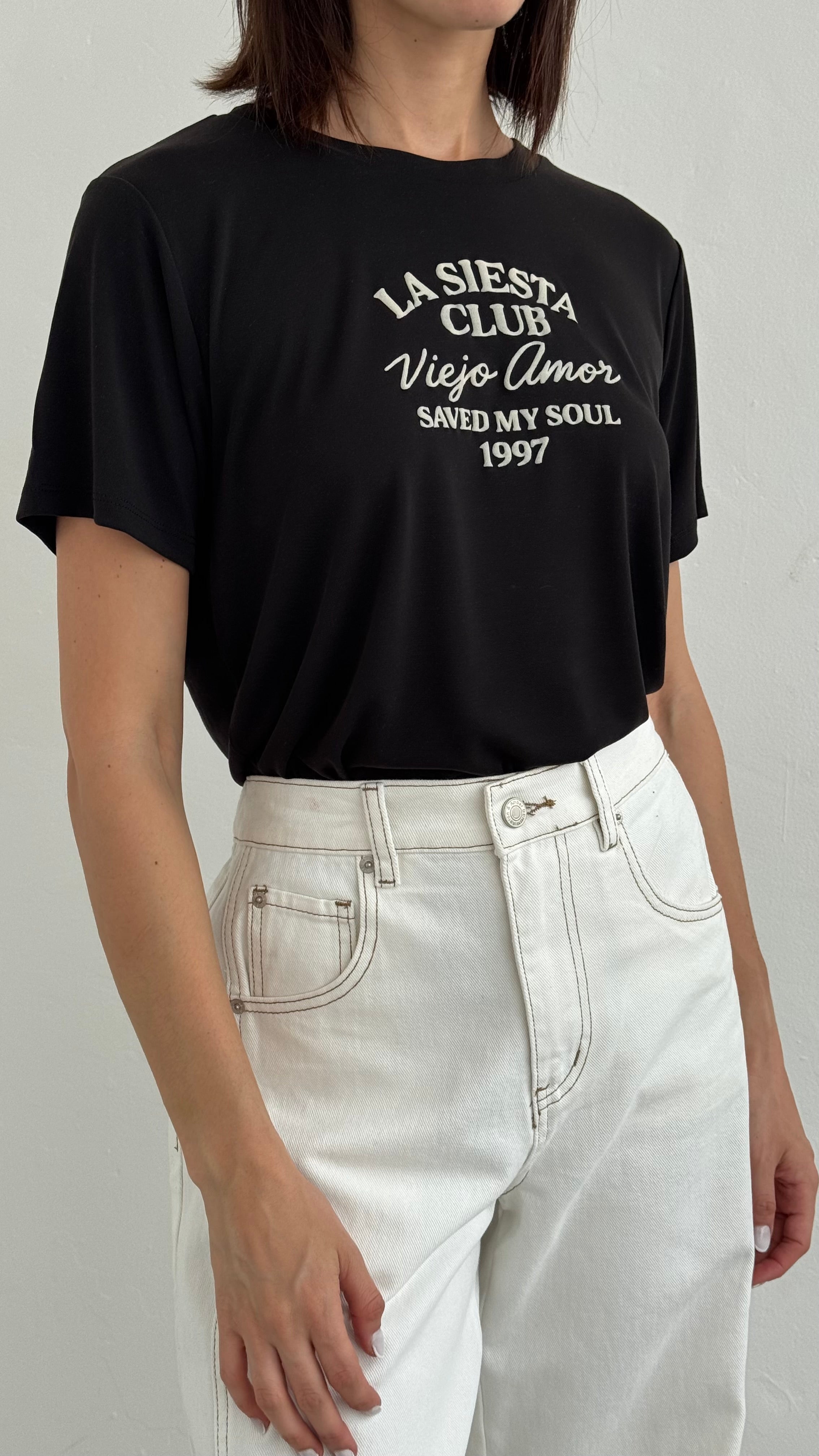 Camiseta print black playa