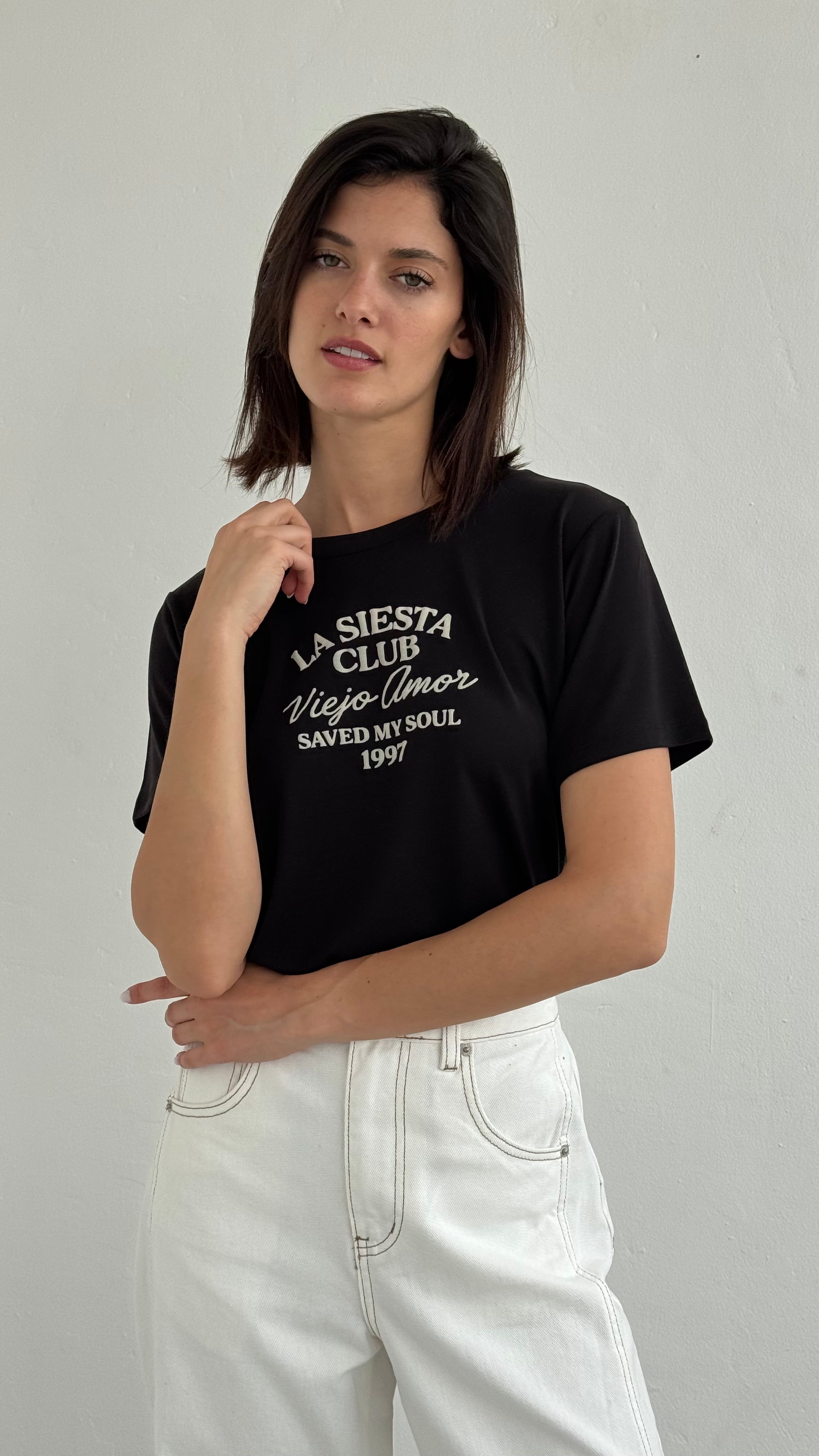 Camiseta print black playa