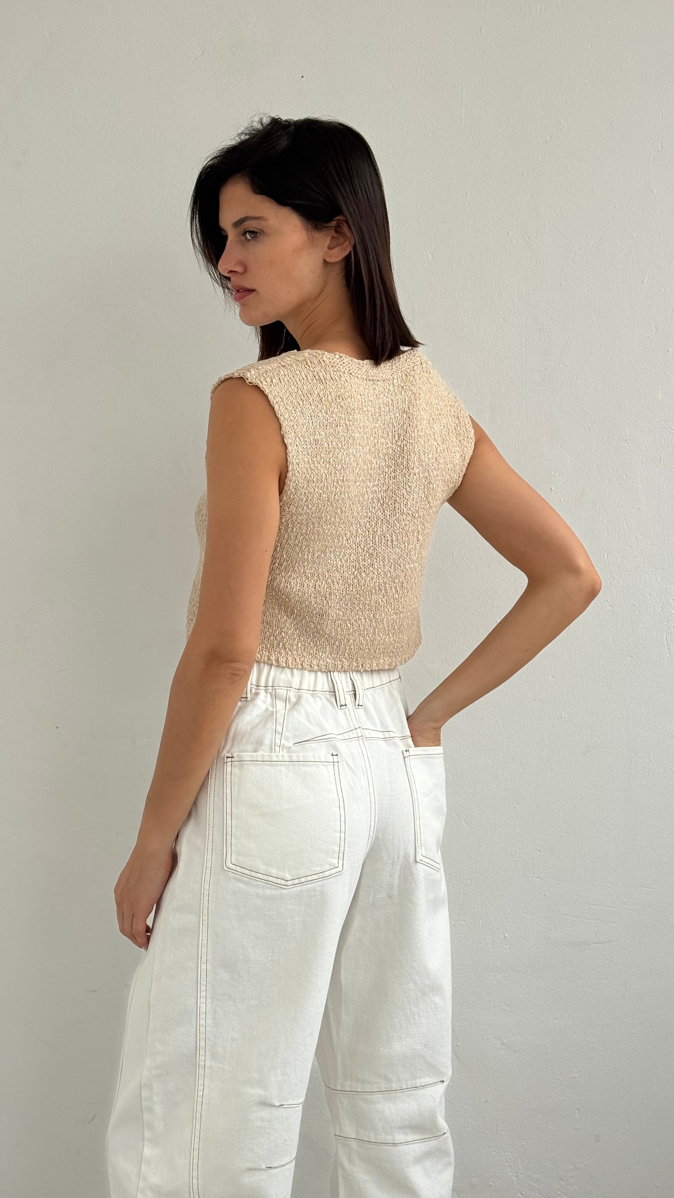 Chaleco Breña Beige playa