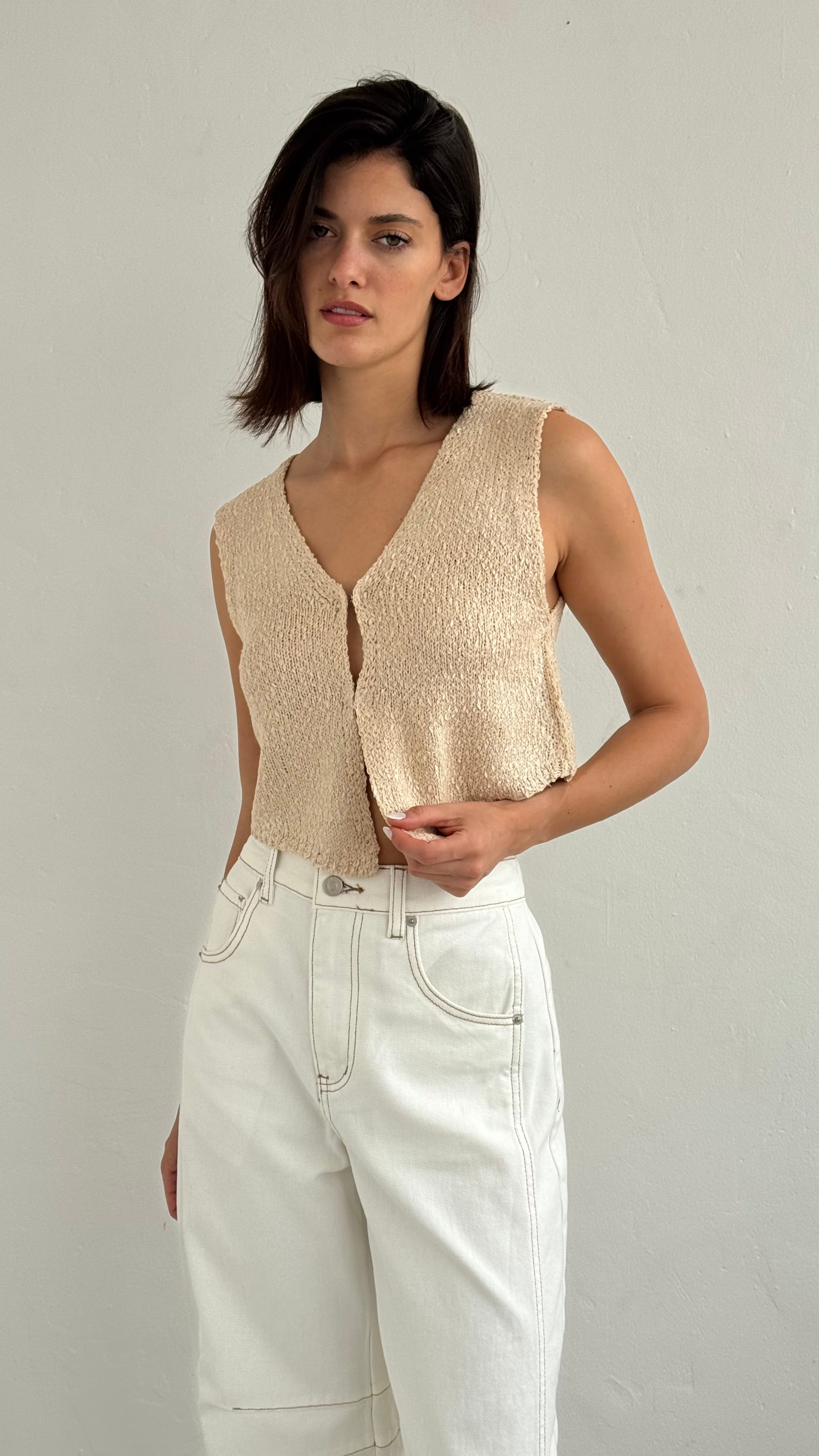 Chaleco Breña Beige playa