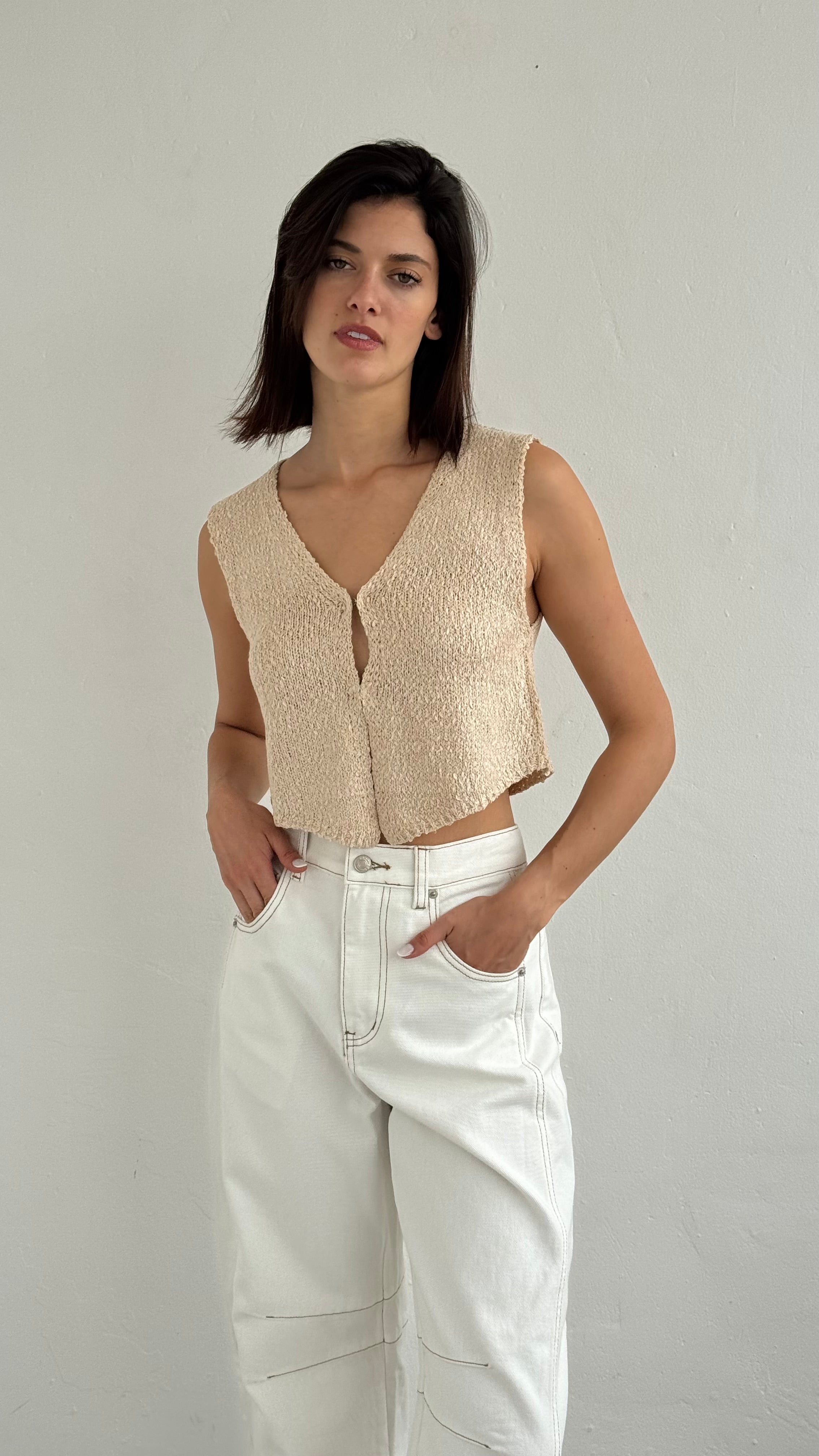 Chaleco Breña Beige playa