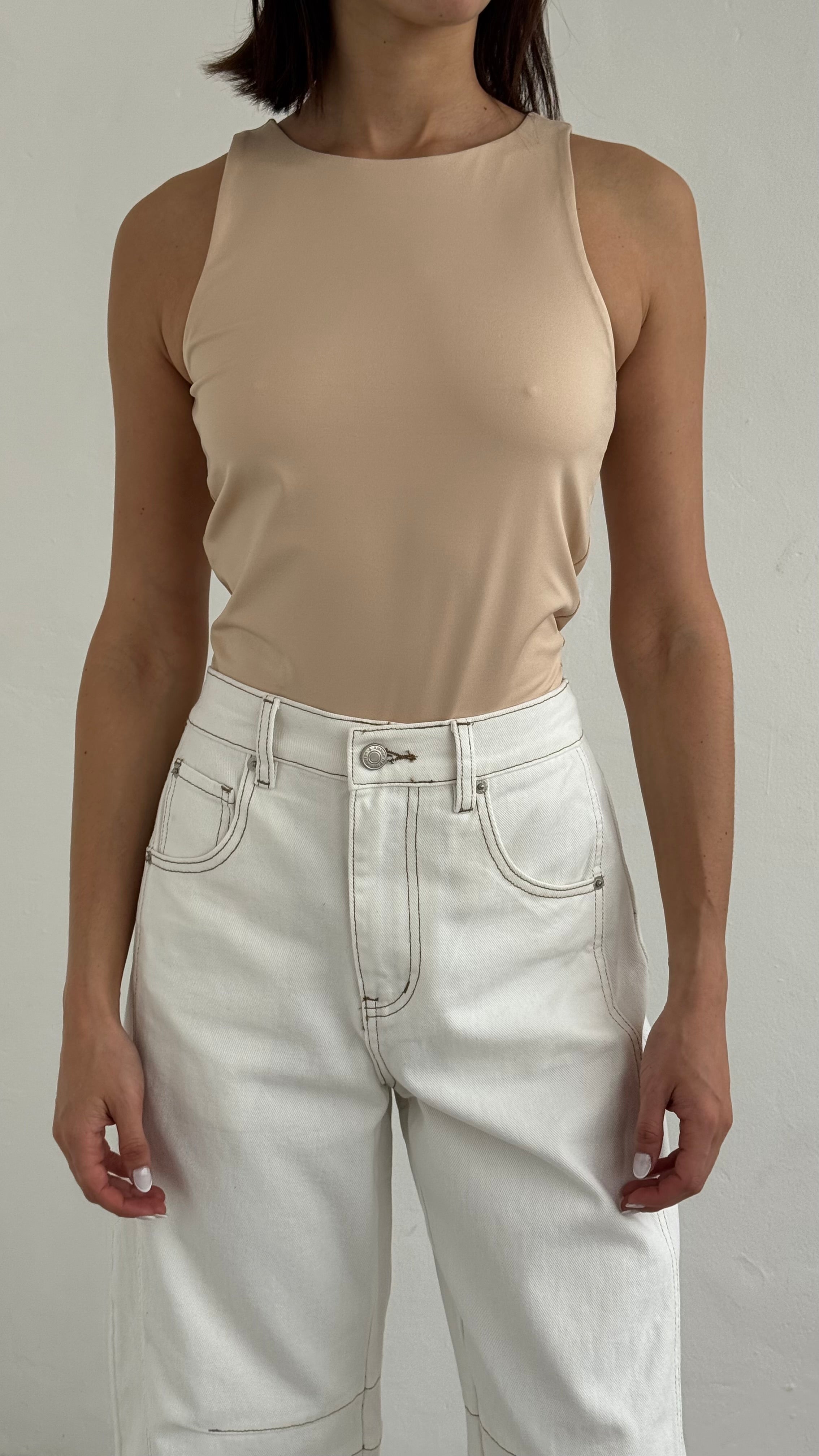 Bodysuit tank nude