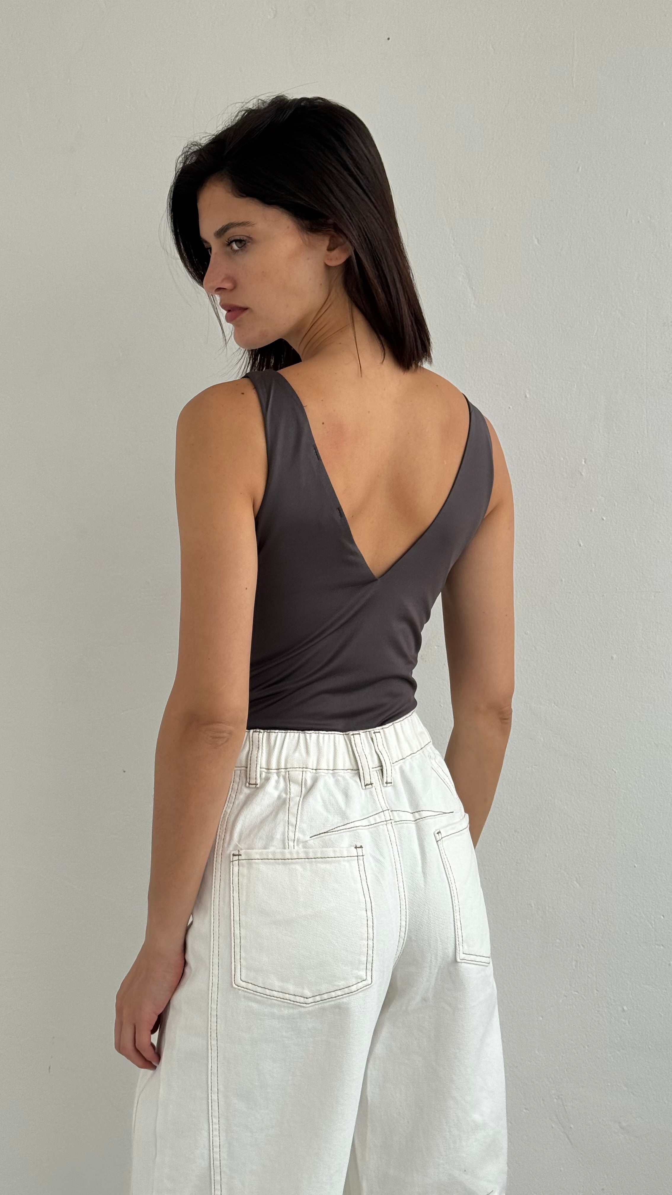 Bodysuit escote charcoal playa