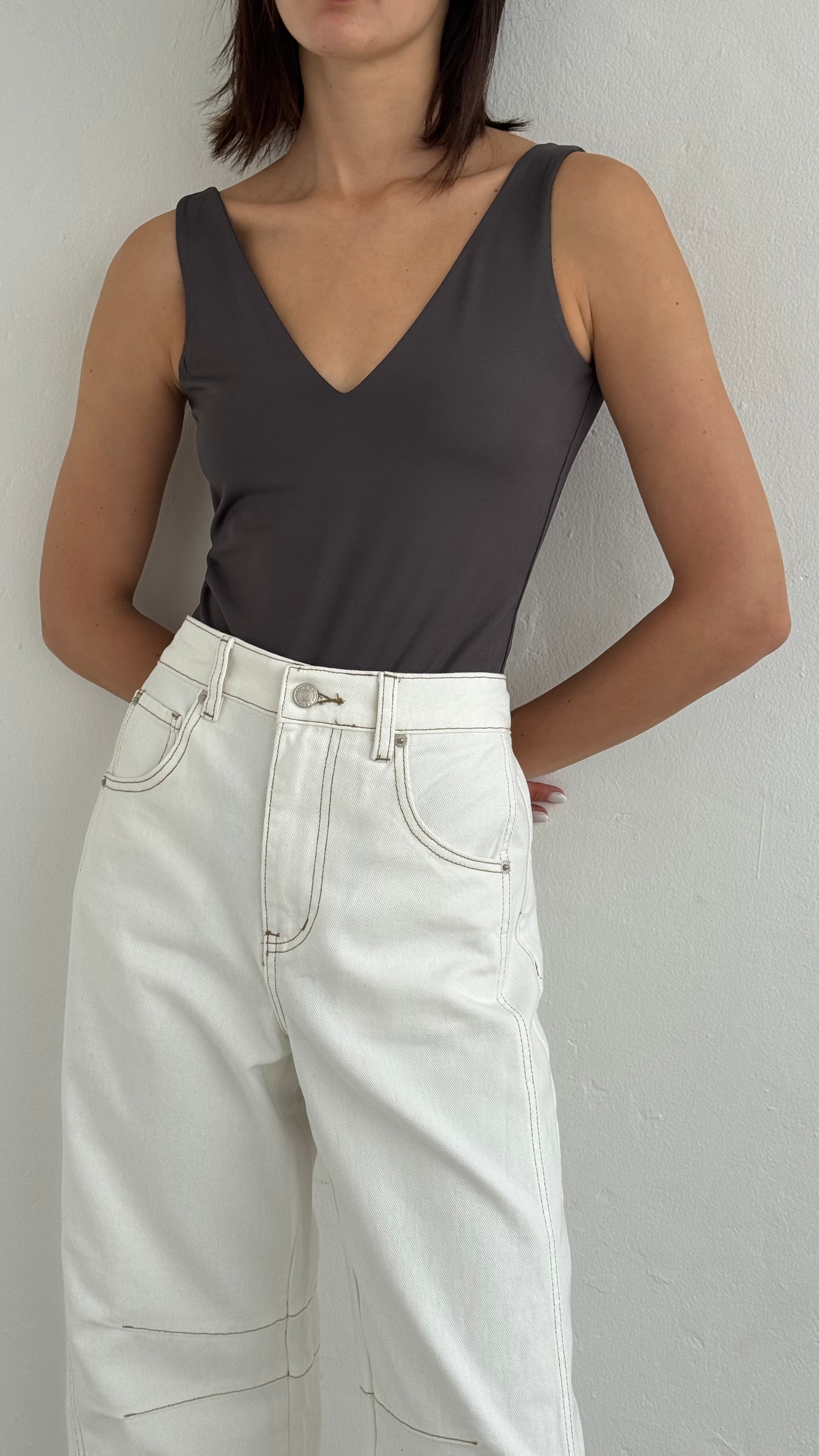 Bodysuit escote charcoal playa