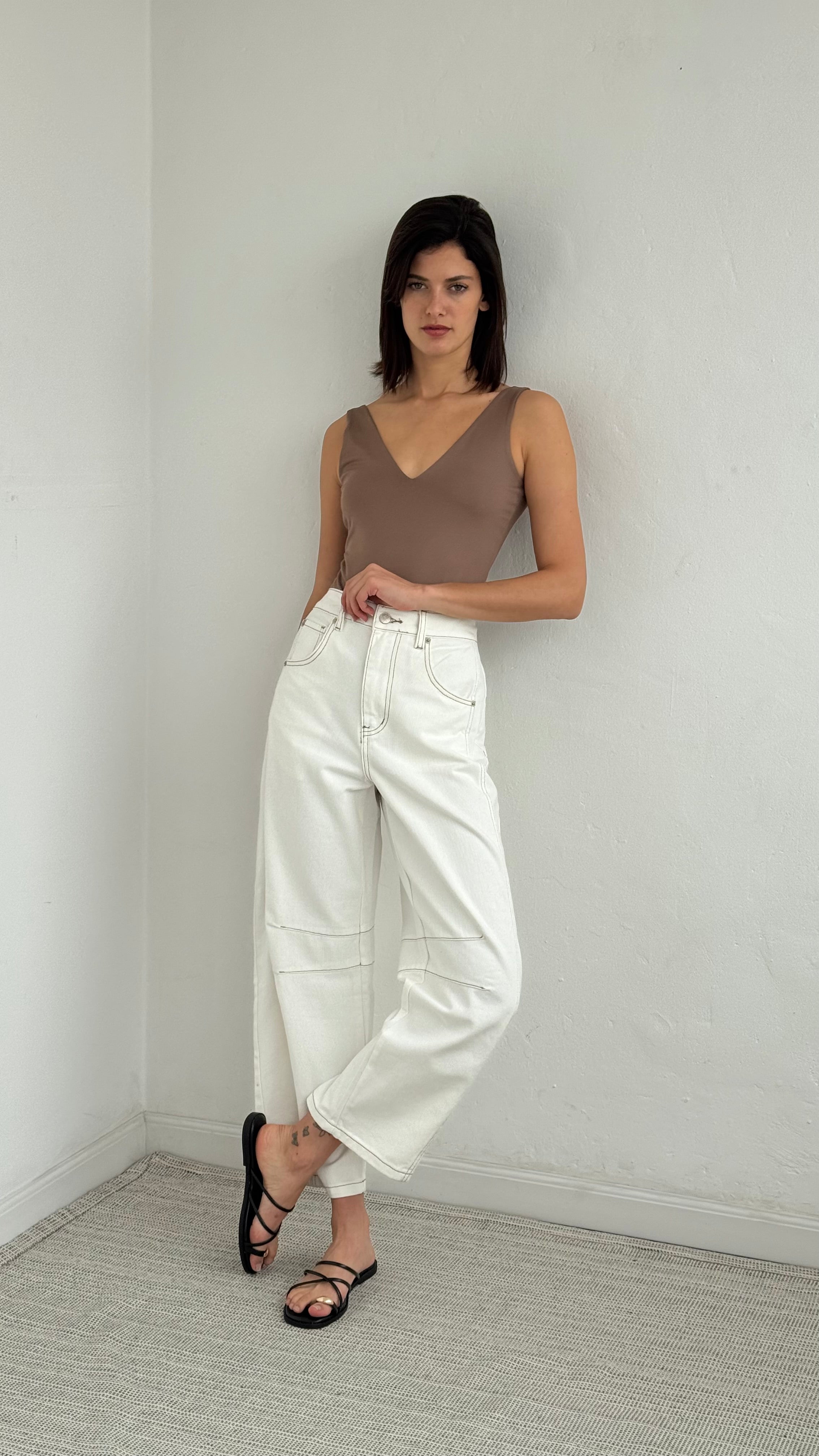 Bodysuit escote mocha