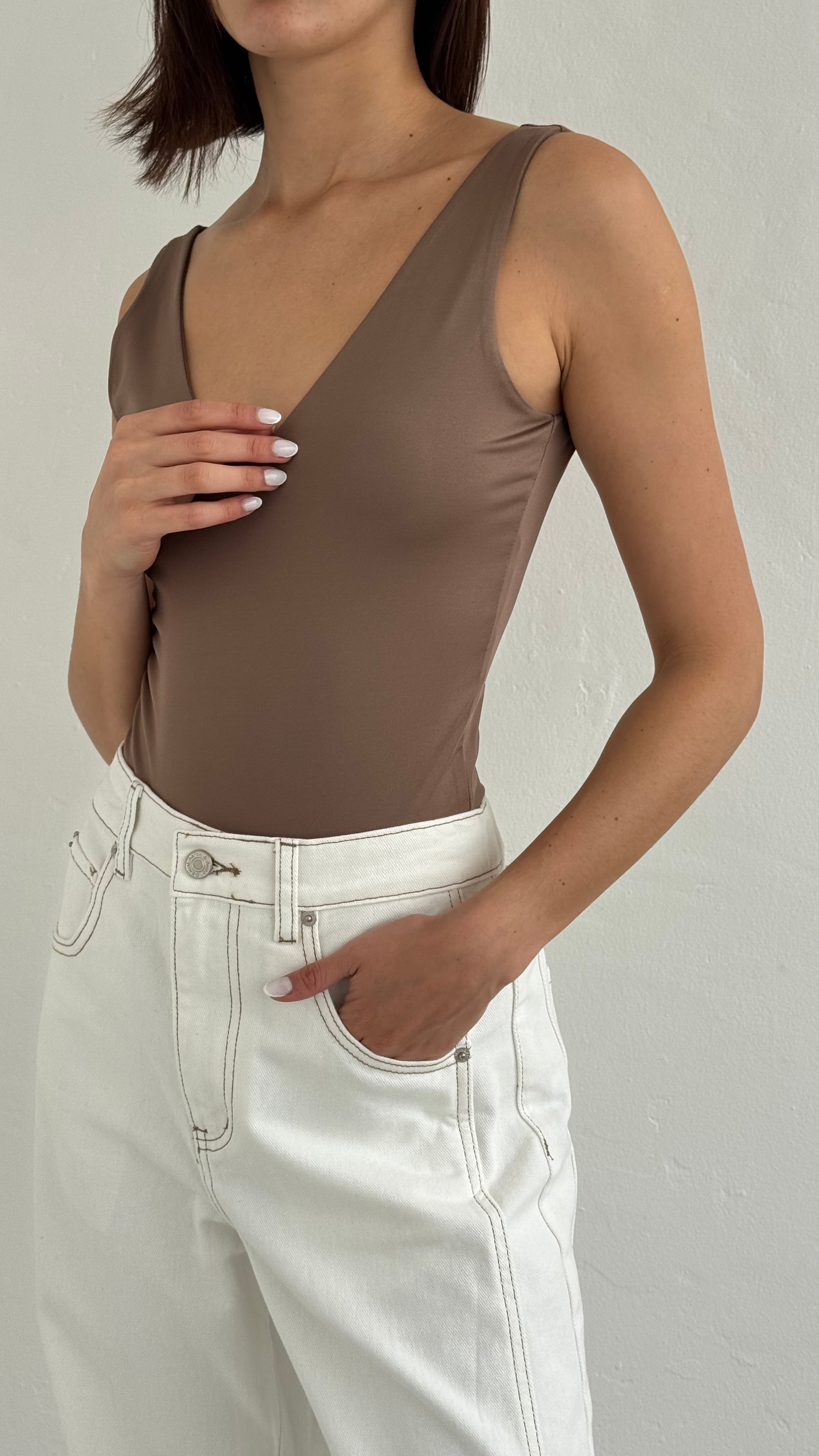 Bodysuit escote mocha