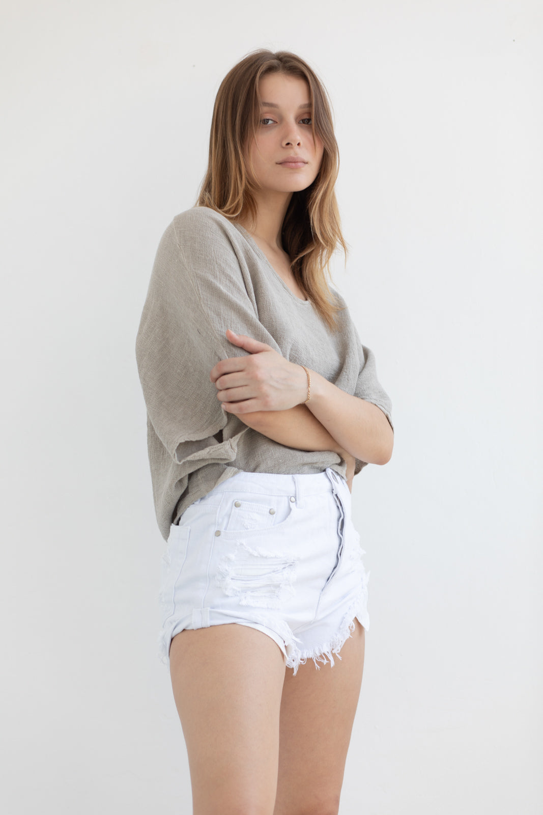 Short Denim White