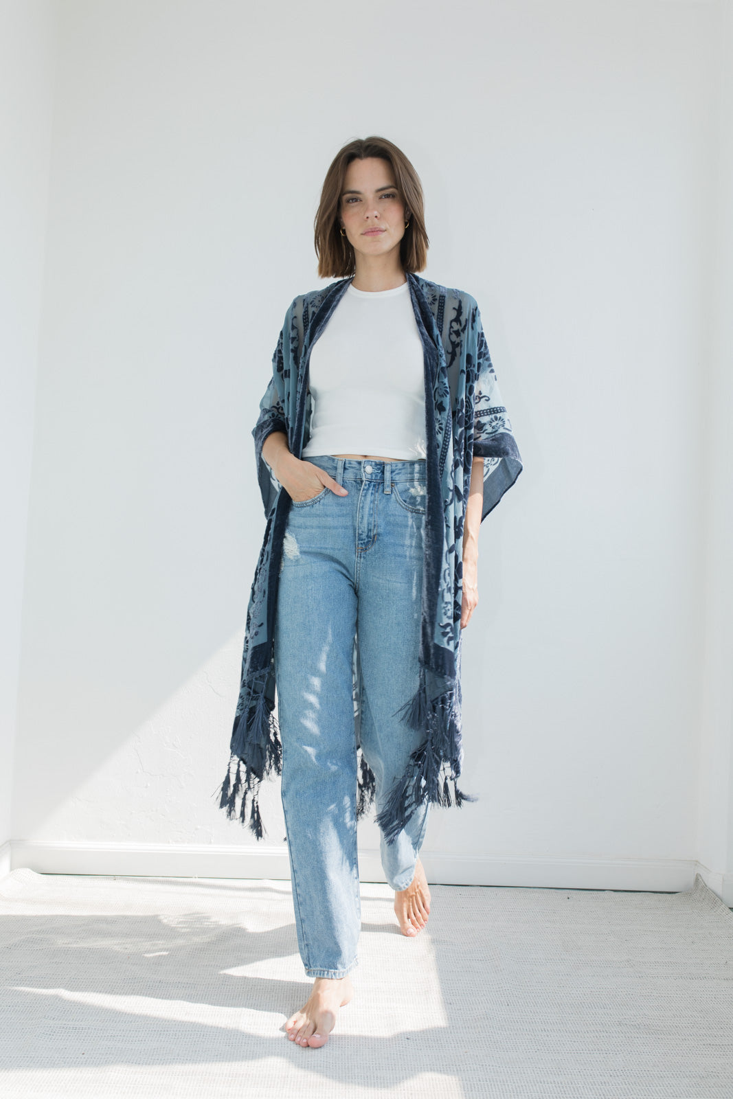 Kimono Velvet Blue Playa
